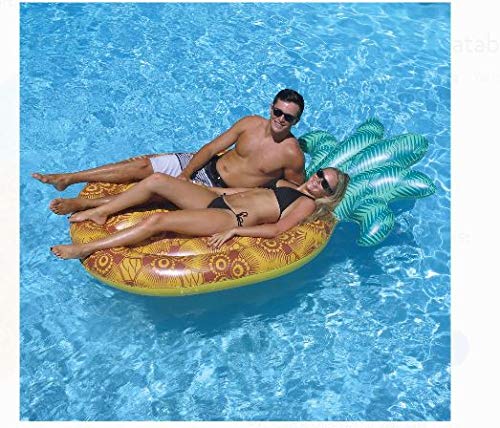Swimline Pool Pizza Slice & Giant Inflatable Pineapple Float Bundle - Fun Summer Pool Party Floats for Adults & Kids - Perfect for Backyard Pools, Beach Vacations & Water Activities