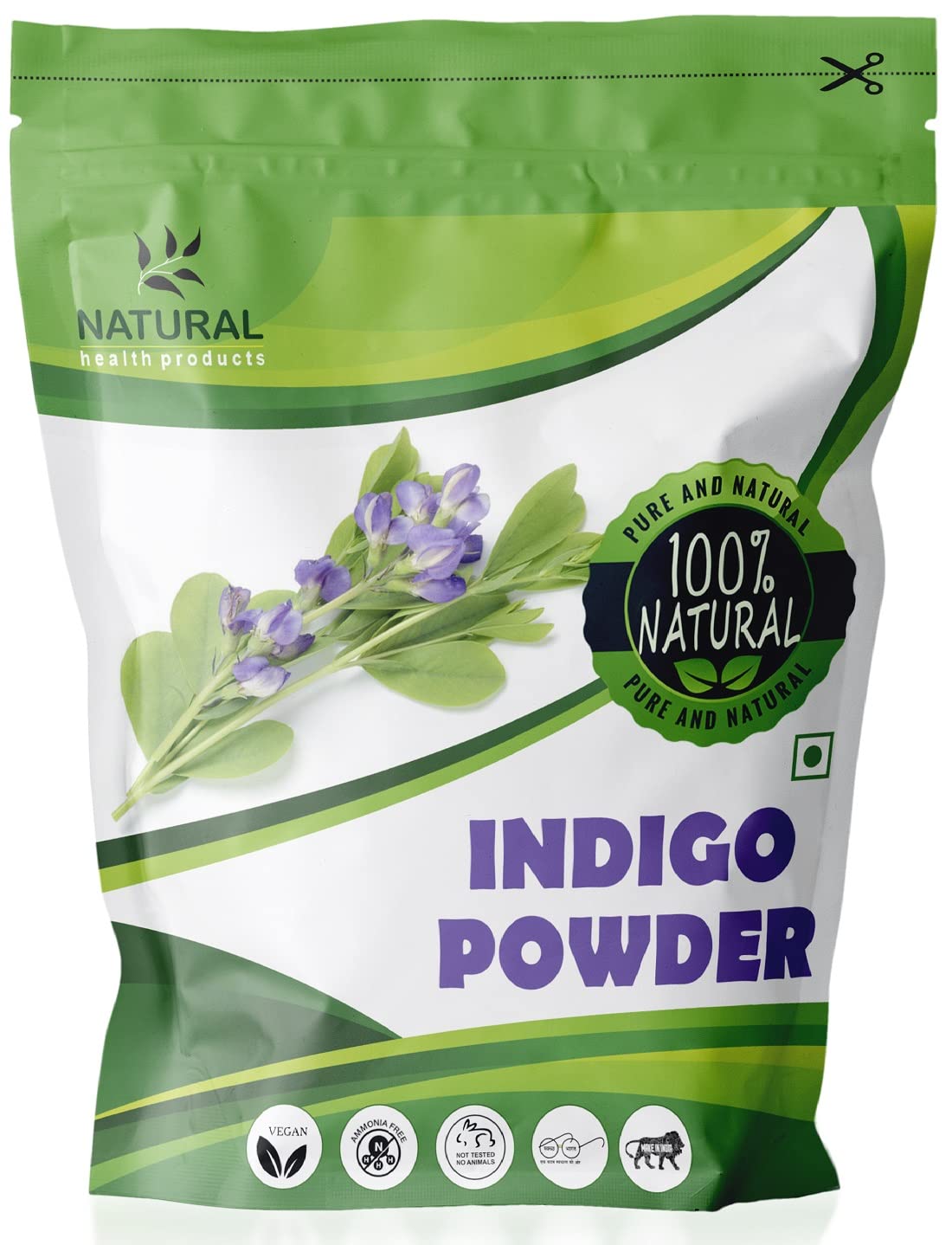 Organic Indigo Powder (Indigofera Tinctoria) - 100% Pure Natural Hair & Beard Dye for Black/Brown Color | Ayurvedic Herbal Hair Colorant | Vegan, Chemical-Free | Perfect for Home Hair Coloring & DIY Beauty Treatments (200g)