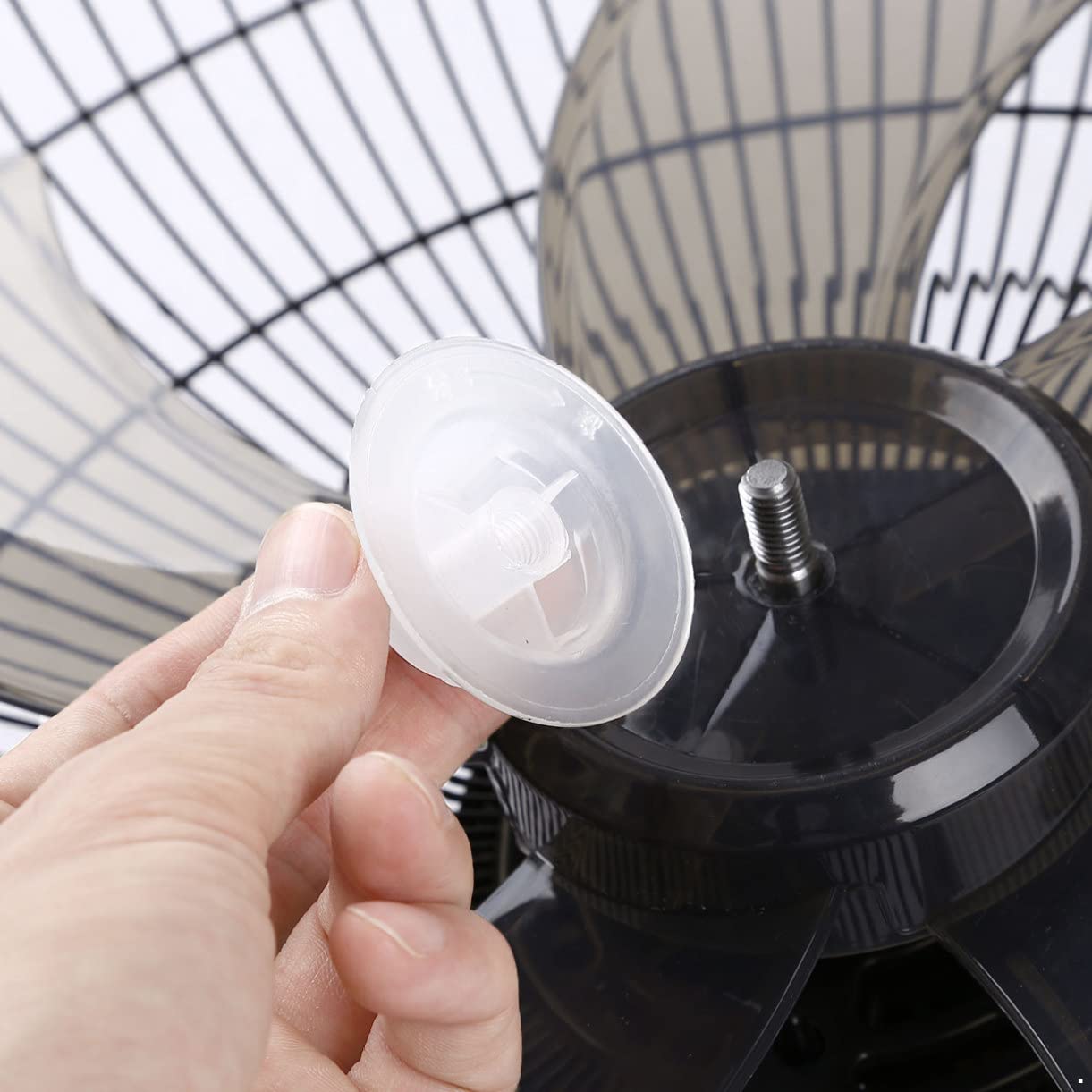 FEESHOW 5-Blade Plastic Fan Blade Replacement for 16 Inch Standing Pedestal Fan - Black - Perfect for Home, Office, and Outdoor Cooling