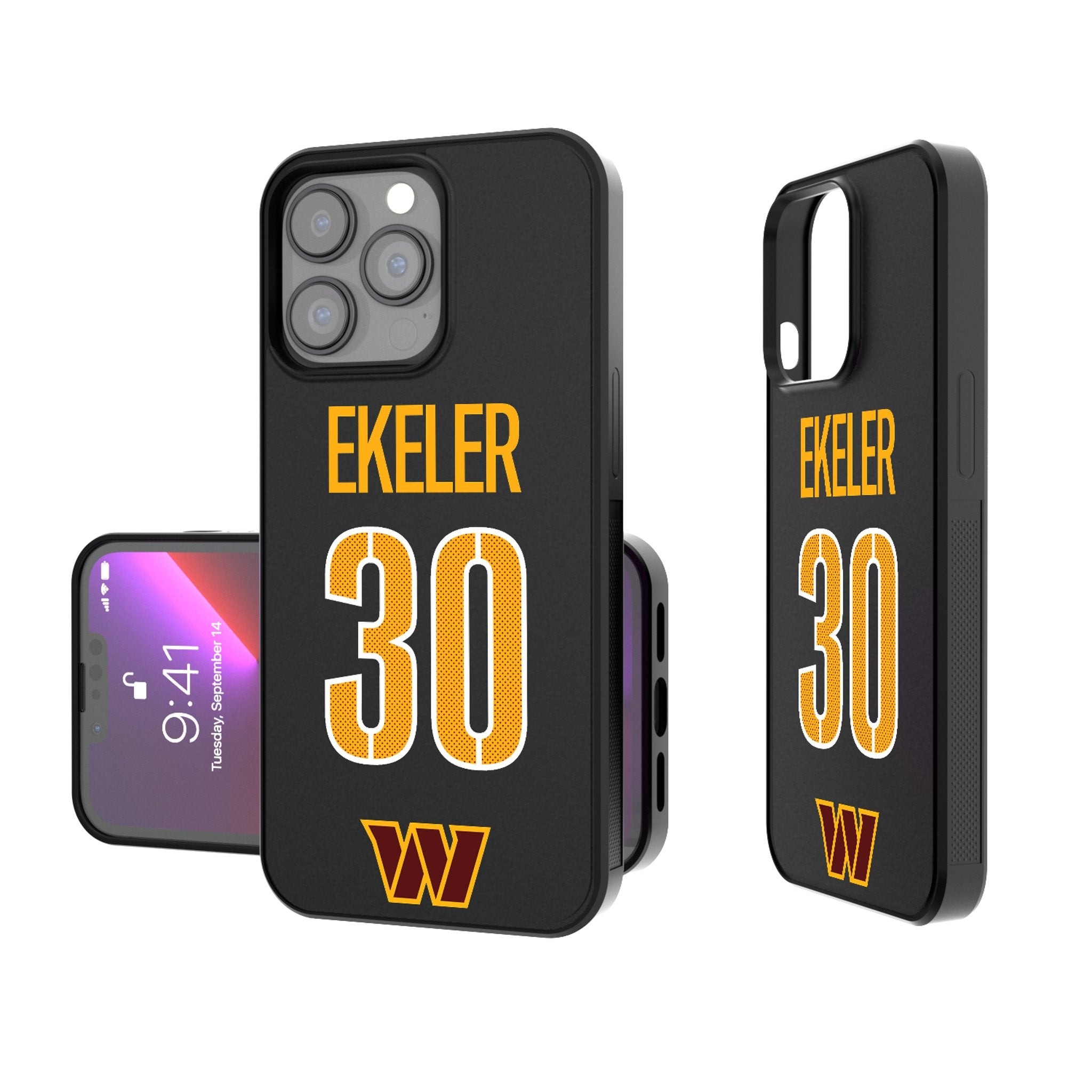Austin Ekeler Washington Commanders 30 Ready Bump Shockproof Phone Case - Perfect for Football Fans & Game Day Protection