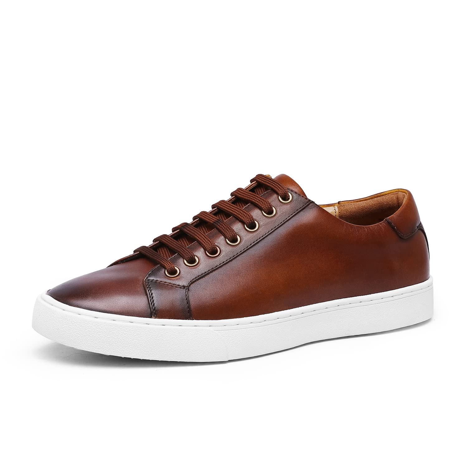 Men's Leather Casual Dress Sneakers - Breathable Business Oxford Shoes for Work & Formal Wear | Comfortable Fashion Sneakers for Office, Travel & Daily Use