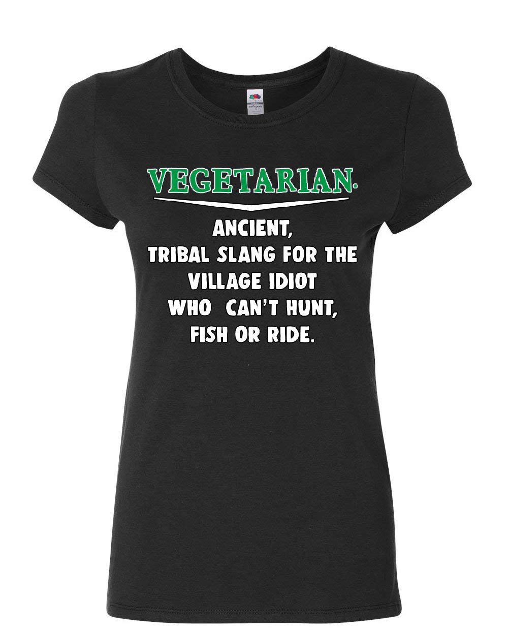 Vegetarian Definition Women's T-Shirt - Funny Vegan Slogan Tee for Plant-Based Lifestyle | Perfect for Animal Rights Activists & Eco-Friendly Outfits