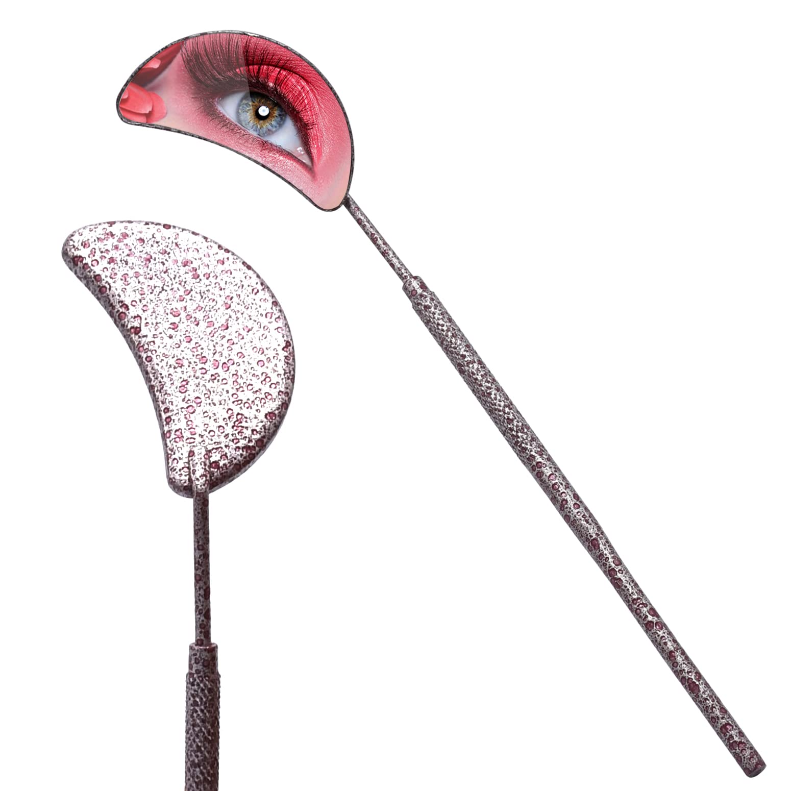 Professional Stainless Steel Half-Moon Eyelash Extension Mirror - Large Lash Inspection Tool for Precise Makeup Application (ELM-04) | Perfect for Salon Professionals & Home Beauty Routines