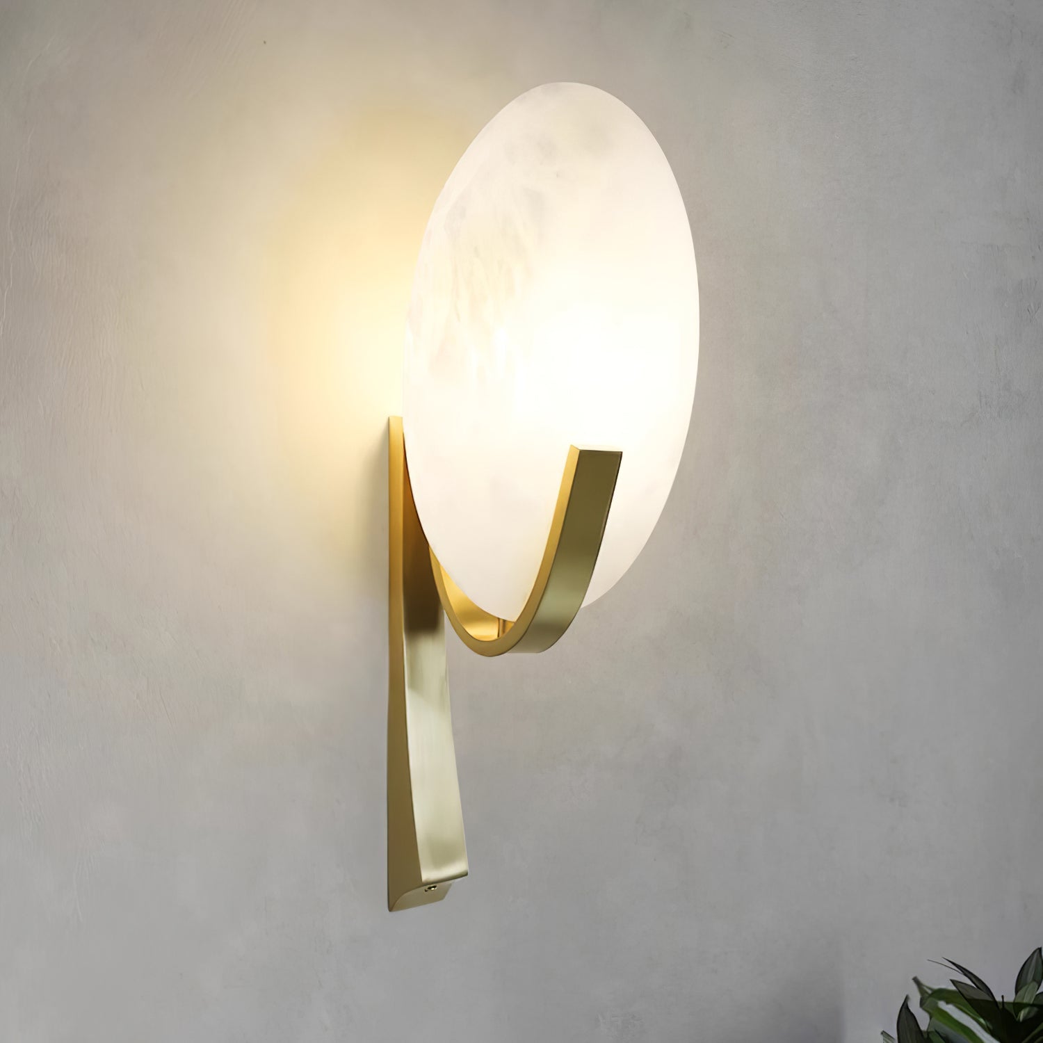 Alice Alabaster Wall Lamp - Modern White Stone Sconce for Bedroom, Living Room & Hallway Lighting | Dimmable LED Fixture for Home Decor