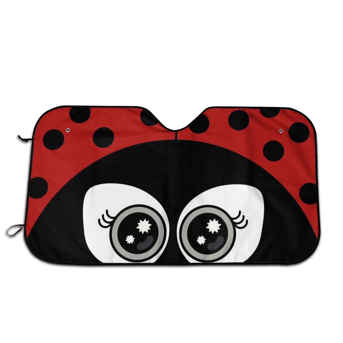 Universal Fit Ladybug Car Windshield Sun Shade - UV & Heat Reflective Sunshade to Keep Vehicle Cool | Perfect for Summer Parking & Road Trips