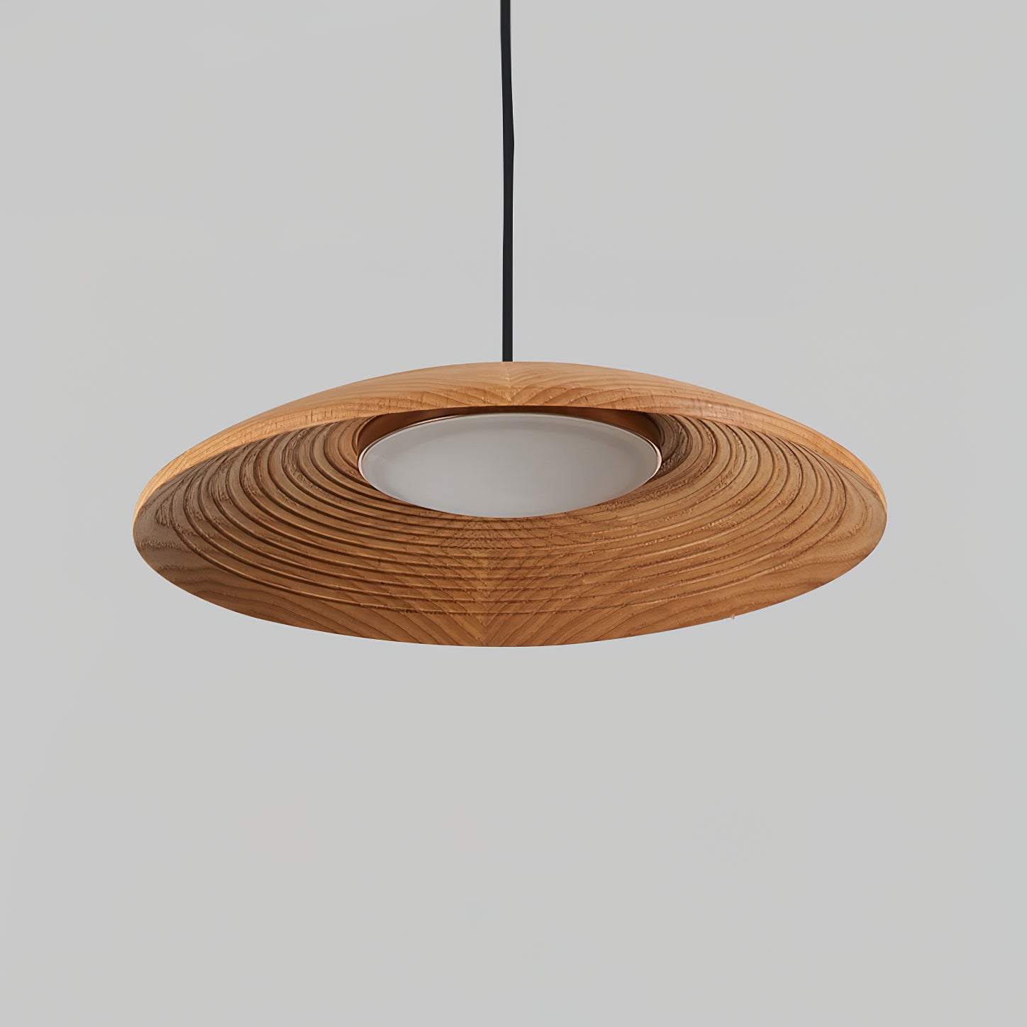 Handmade Growth Ring Pendant Lamp - Modern Wooden Hanging Light Fixture for Dining Room, Kitchen Island & Bedroom Decor