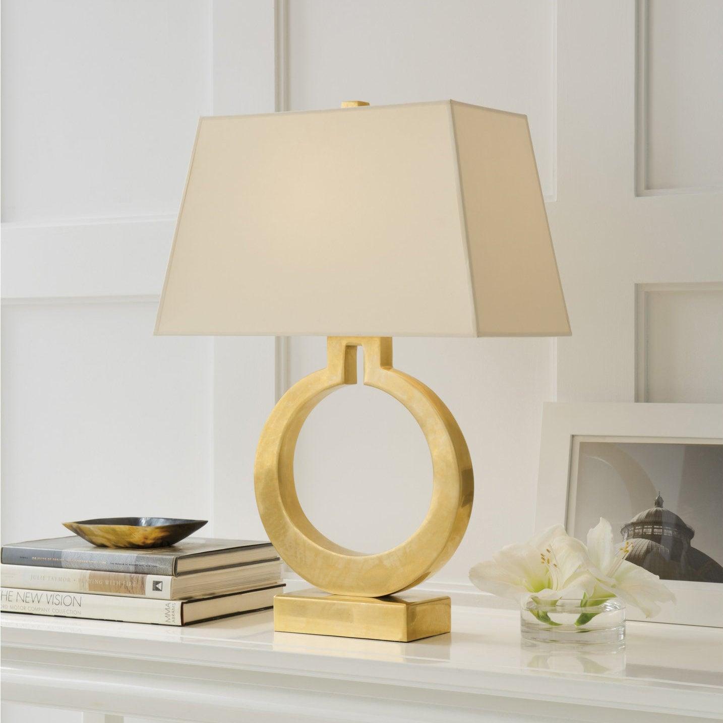 Modern Ring Form Table Lamp - Stylish LED Desk Light for Bedroom, Living Room & Office - Perfect for Reading, Working & Decor