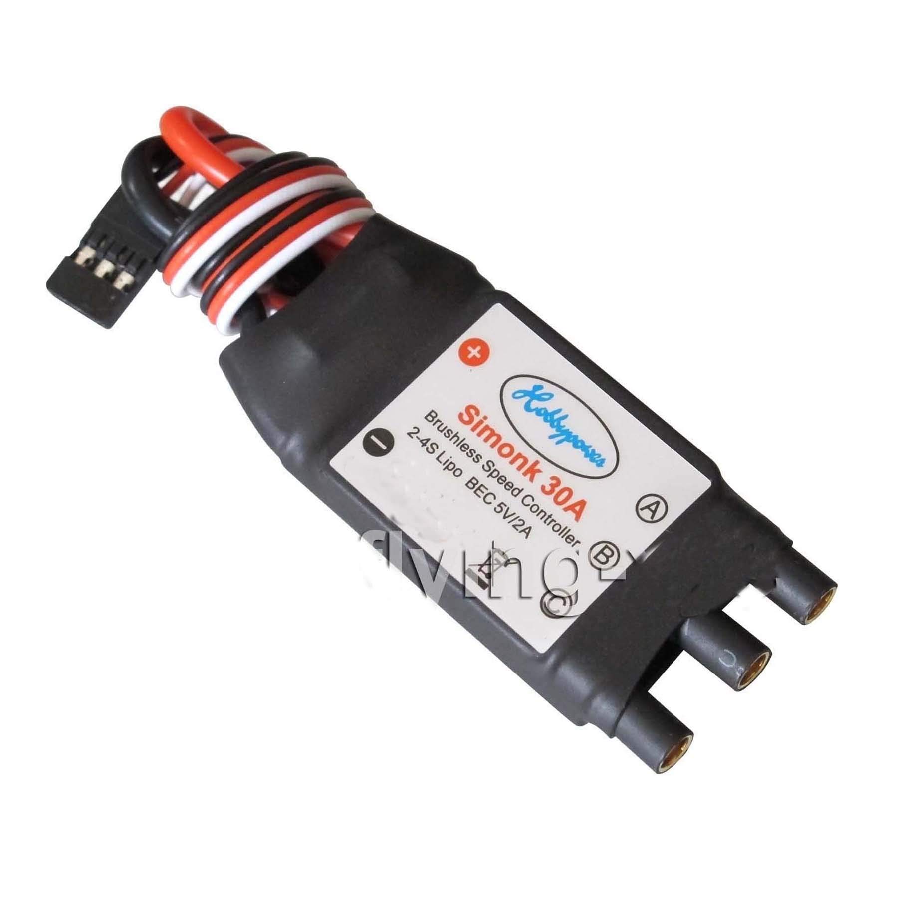 SimonK 30A ESC Brushless Speed Controller with 2A BEC - 4 Pack for Quadcopter, Drone, FPV Racing - Perfect for DIY Multirotor Builds and Aerial Photography