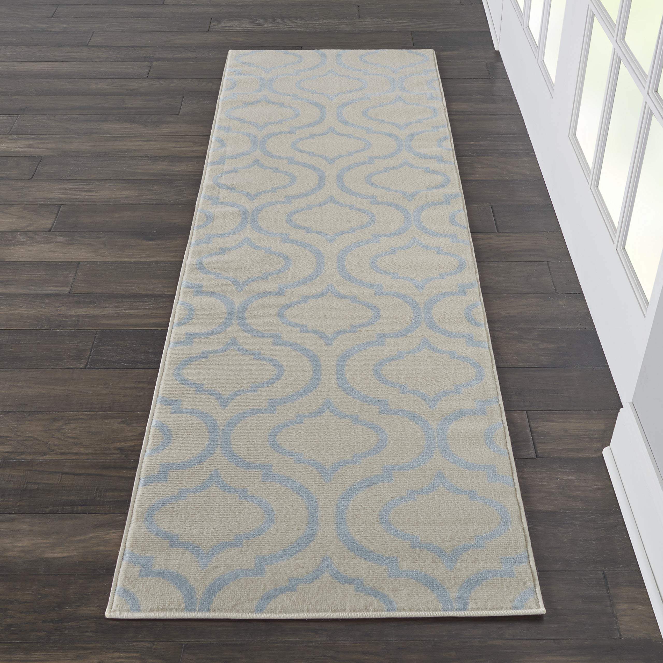 Nourison Jubilant Trellis Ivory/Blue 2'3