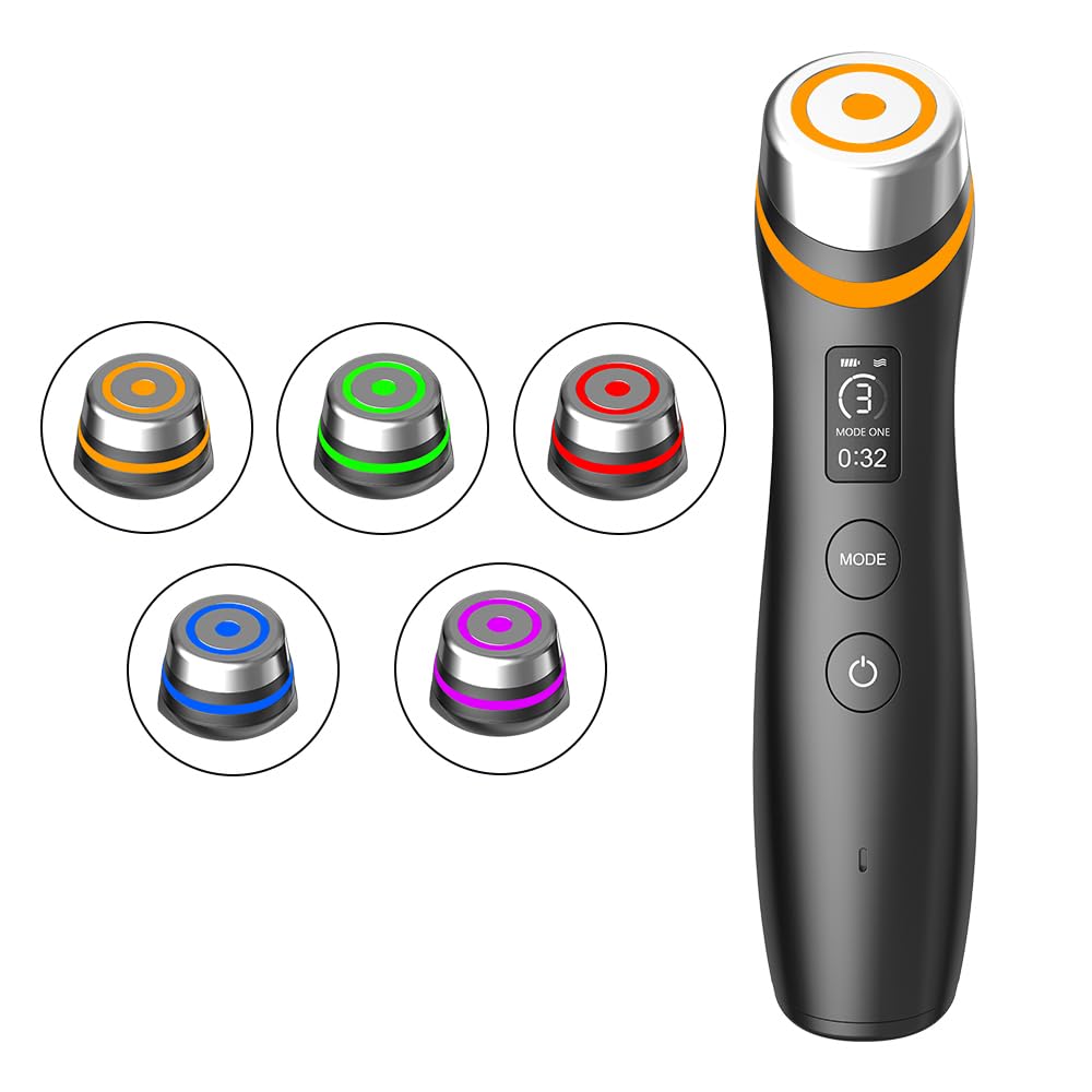 Skin Tightening Face Machine - 5 Mode Facial Massager for Enhanced Absorption, Neck Lifting & Pore Care | Anti-Aging & Firming Device for Home Spa & Skincare Routine