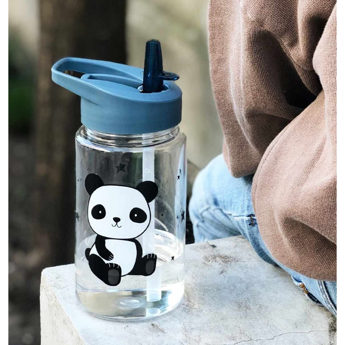 A Little Lovely Company Panda Insulated Water Bottle - Cute BPA-Free Stainless Steel Thermos for Kids, School, Gym & Outdoor Activities