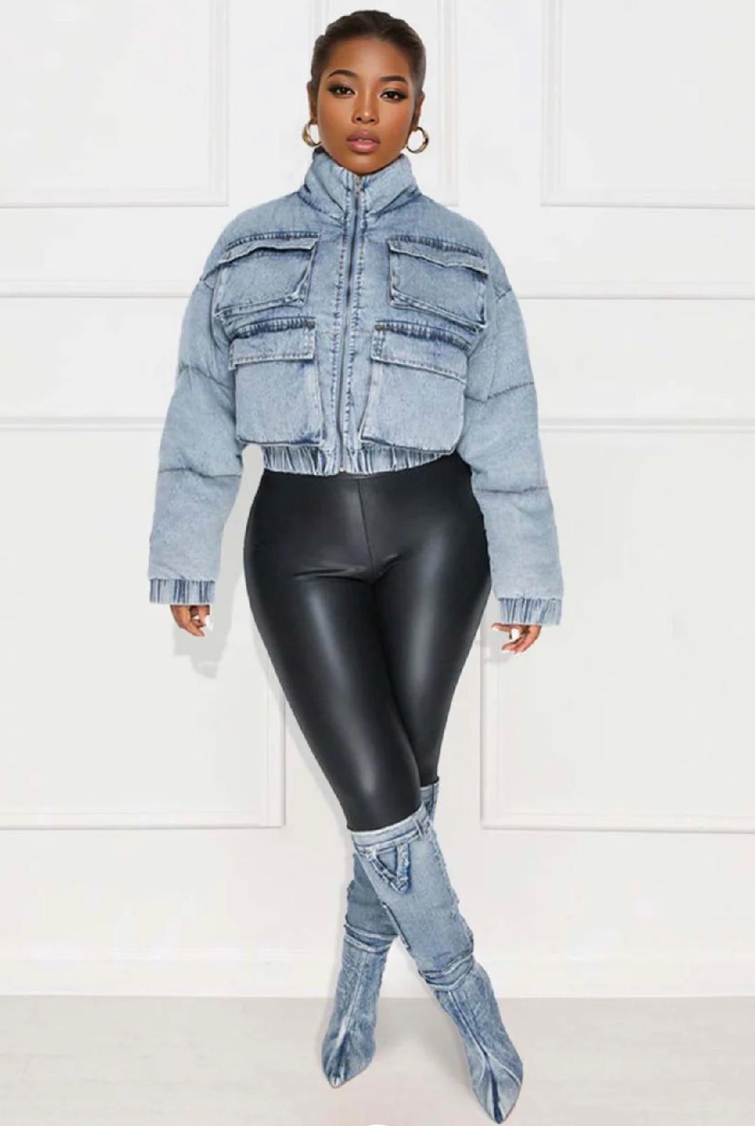 Shayla Women's Denim Bomber Jacket - Stylish Lightweight Jean Jacket for Casual Outfits & Streetwear | Perfect for Spring, Fall & Everyday Wear