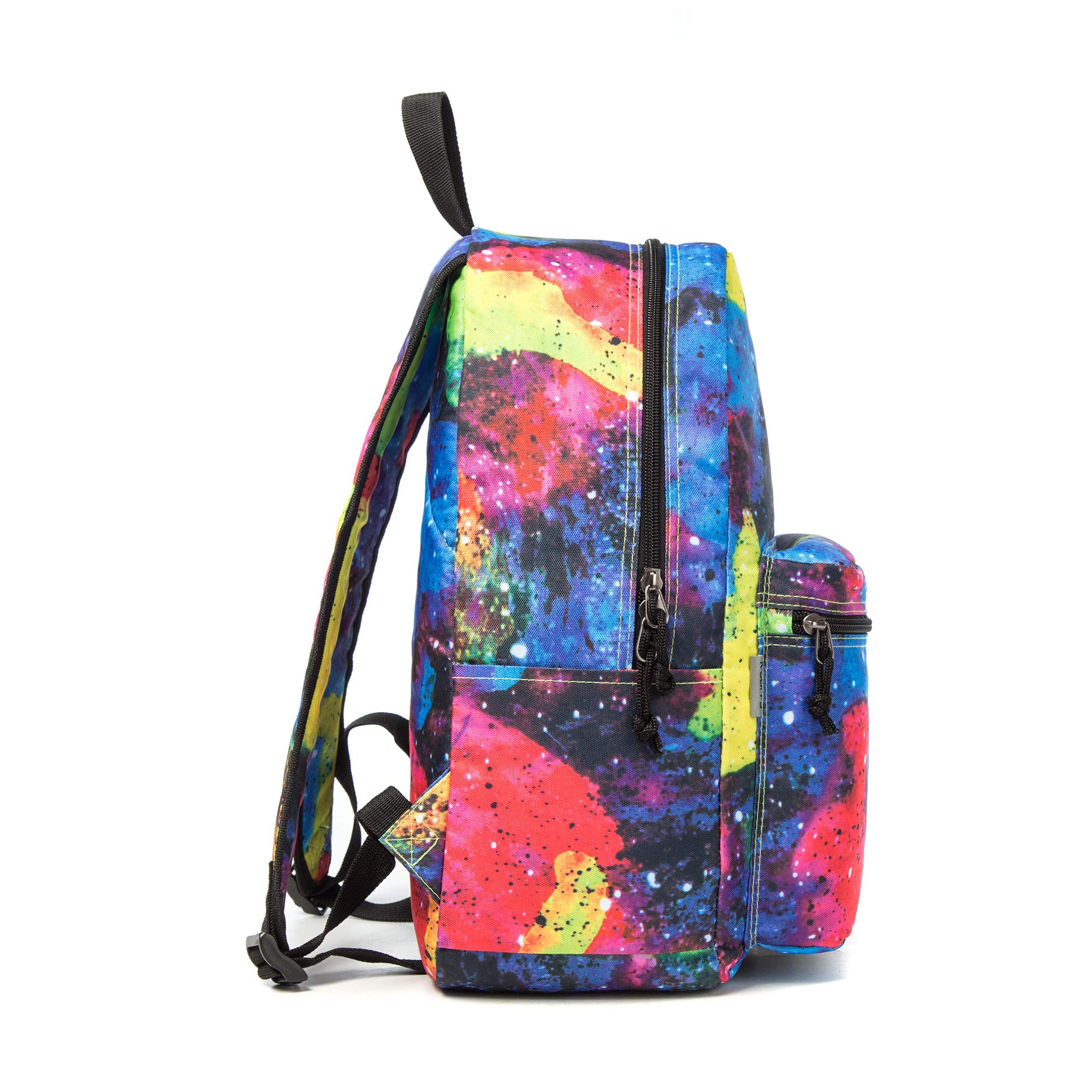 Printed Backpack with Simple Pattern - Classic Travel Daypack for Laptop & Tablet (Red, Blue, Rainbow) - Perfect for School, Work & Outdoor Adventures