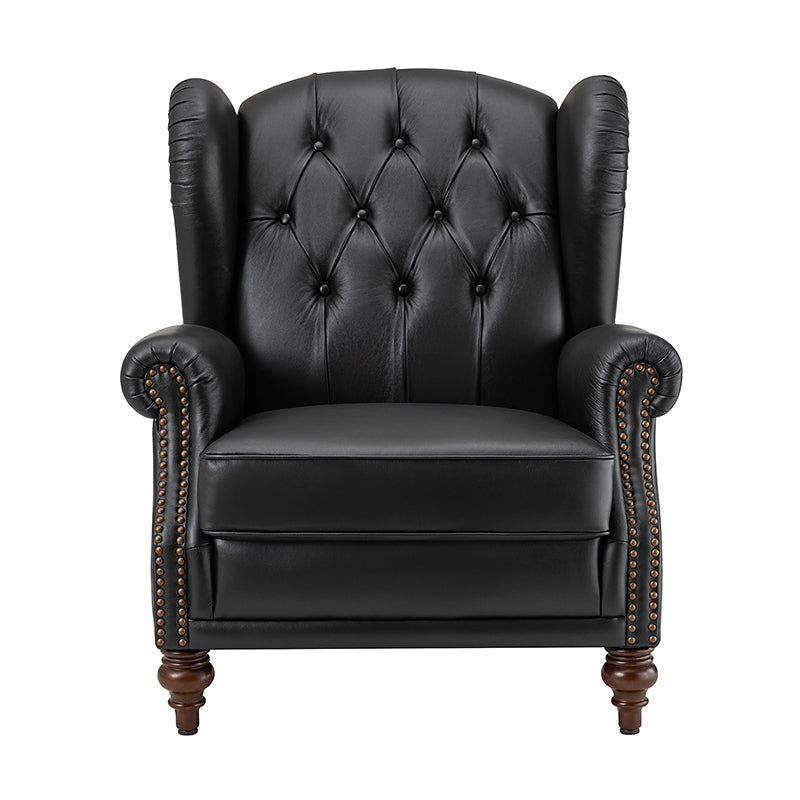 Premium Raquel Genuine Leather Armchair - Heavy Duty Solid Wood Frame - Luxury Living Room Seating for Home Office & Lounge Areas