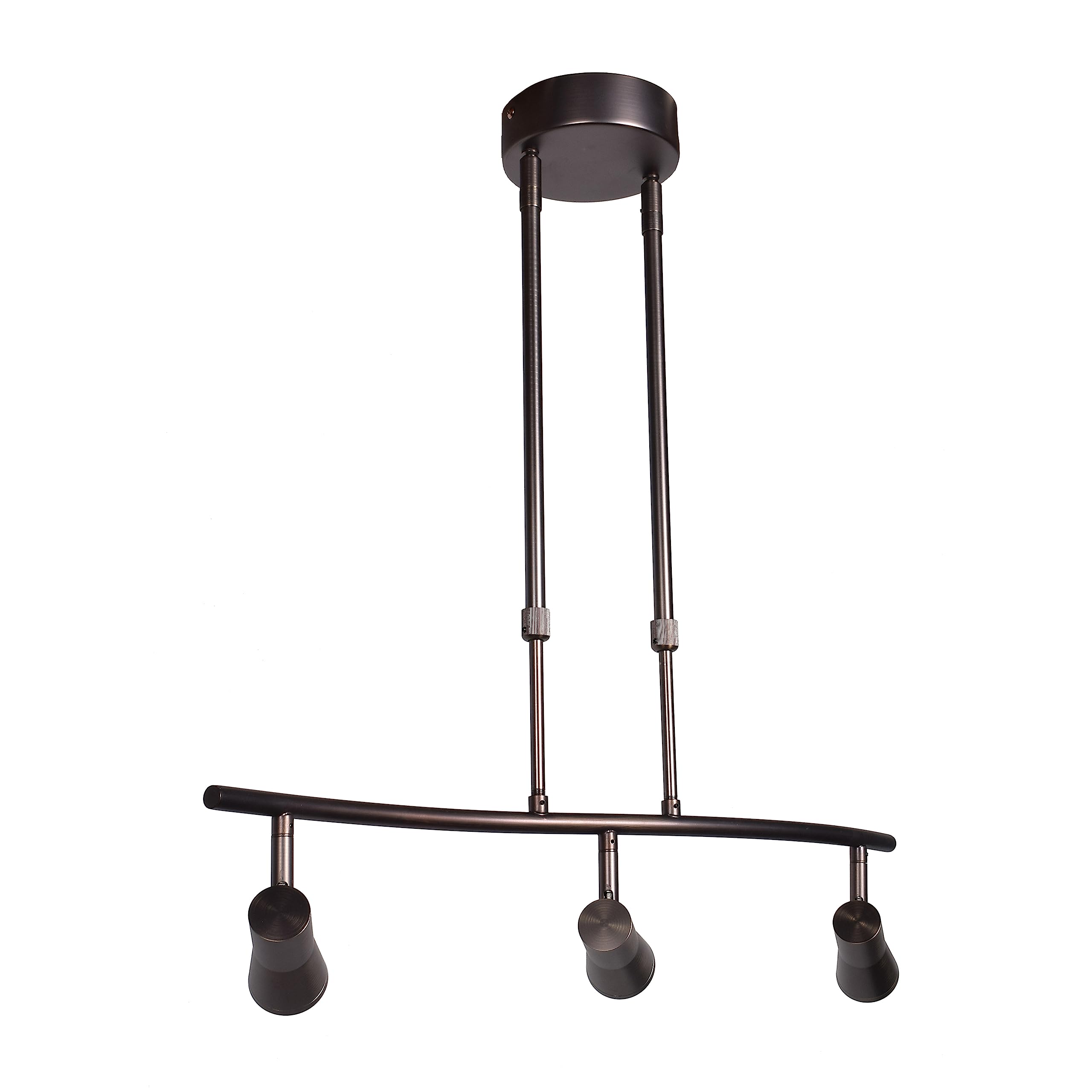 Modern LED Pendant Light Fixture - 3-Light Bronze Finish Chandelier - Perfect for Kitchen Island, Dining Room, and Living Room Lighting