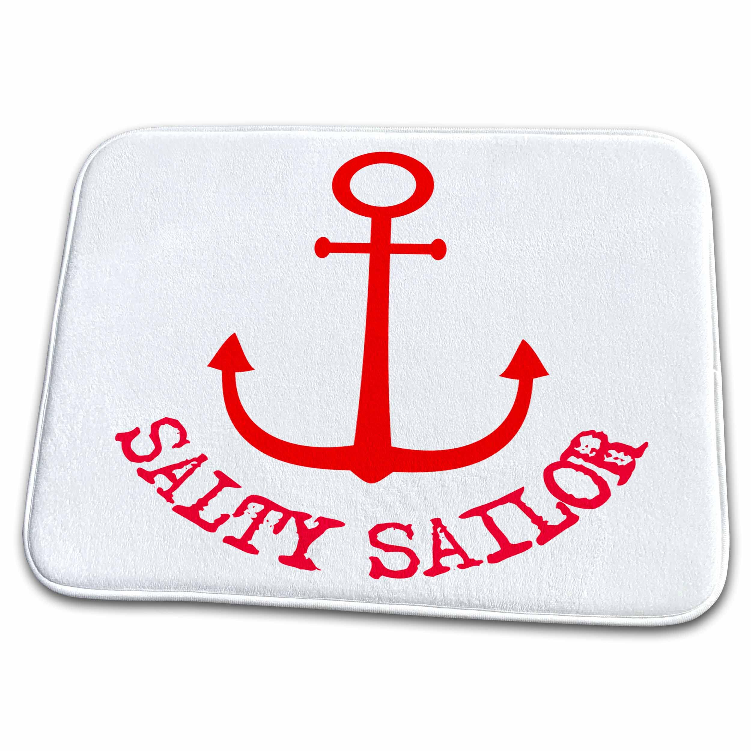 3D Rose Red Anchor Silhouette & 