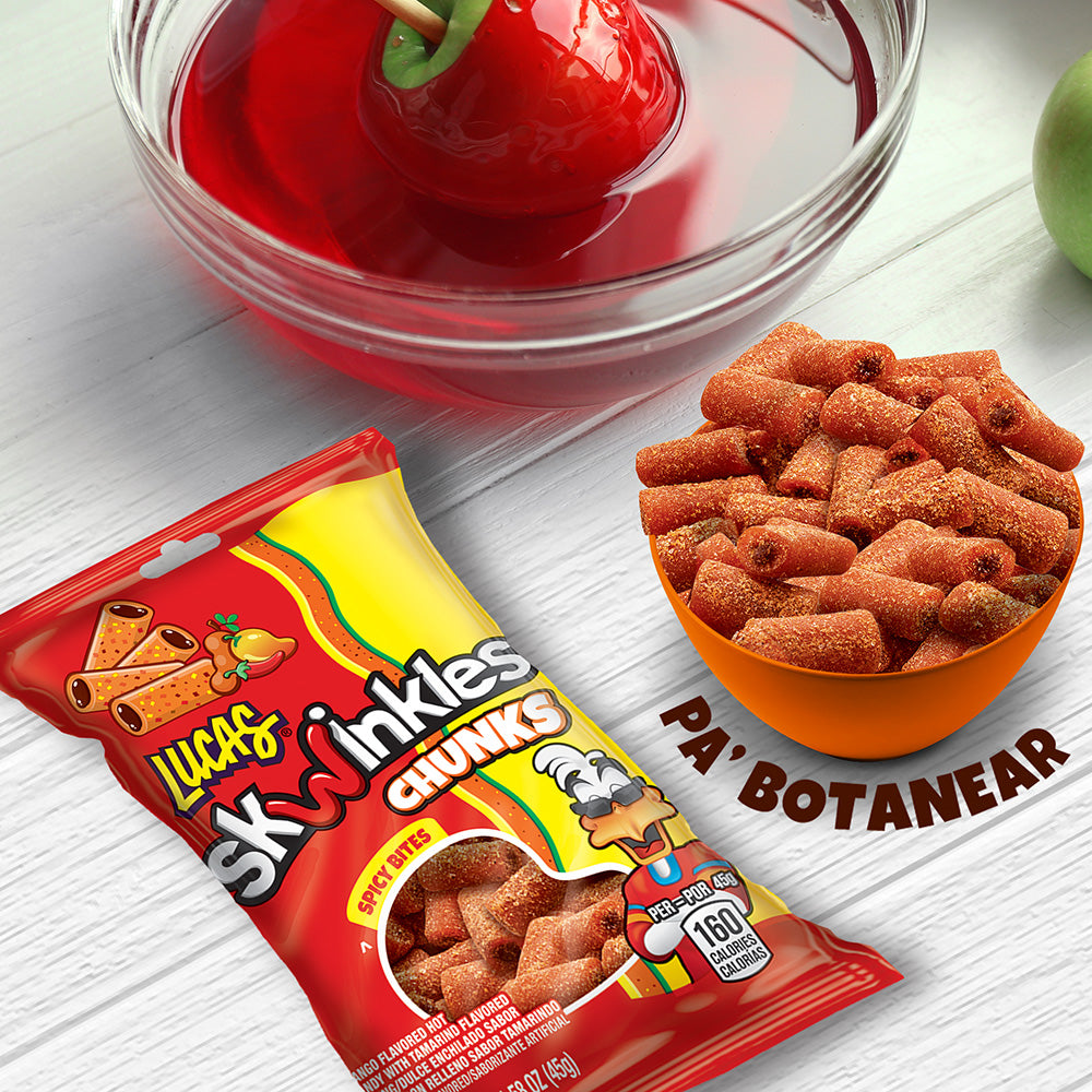 Lucas Mango Chunks 45g | 6-Pack Mexican Candy | Sweet & Tangy Mango Flavored Bites | Perfect for Snacking, Parties & Gifts