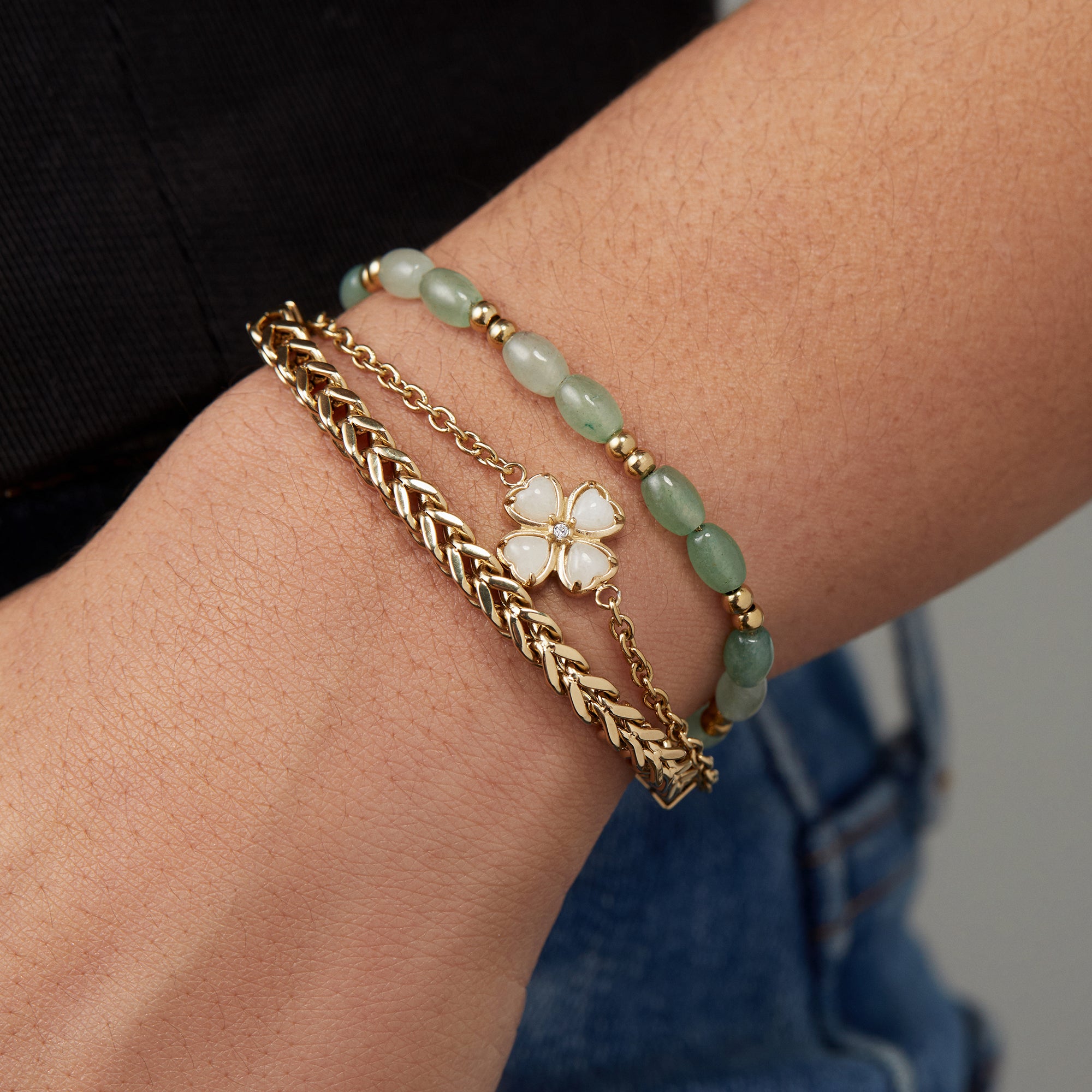 Lucky Four Leaf Clover Charm Bracelet Set for Women - Irish Jewelry Gift for St. Patrick's Day, Birthday & Friendship - Perfect for Everyday Wear, Special Occasions & Good Luck Charm