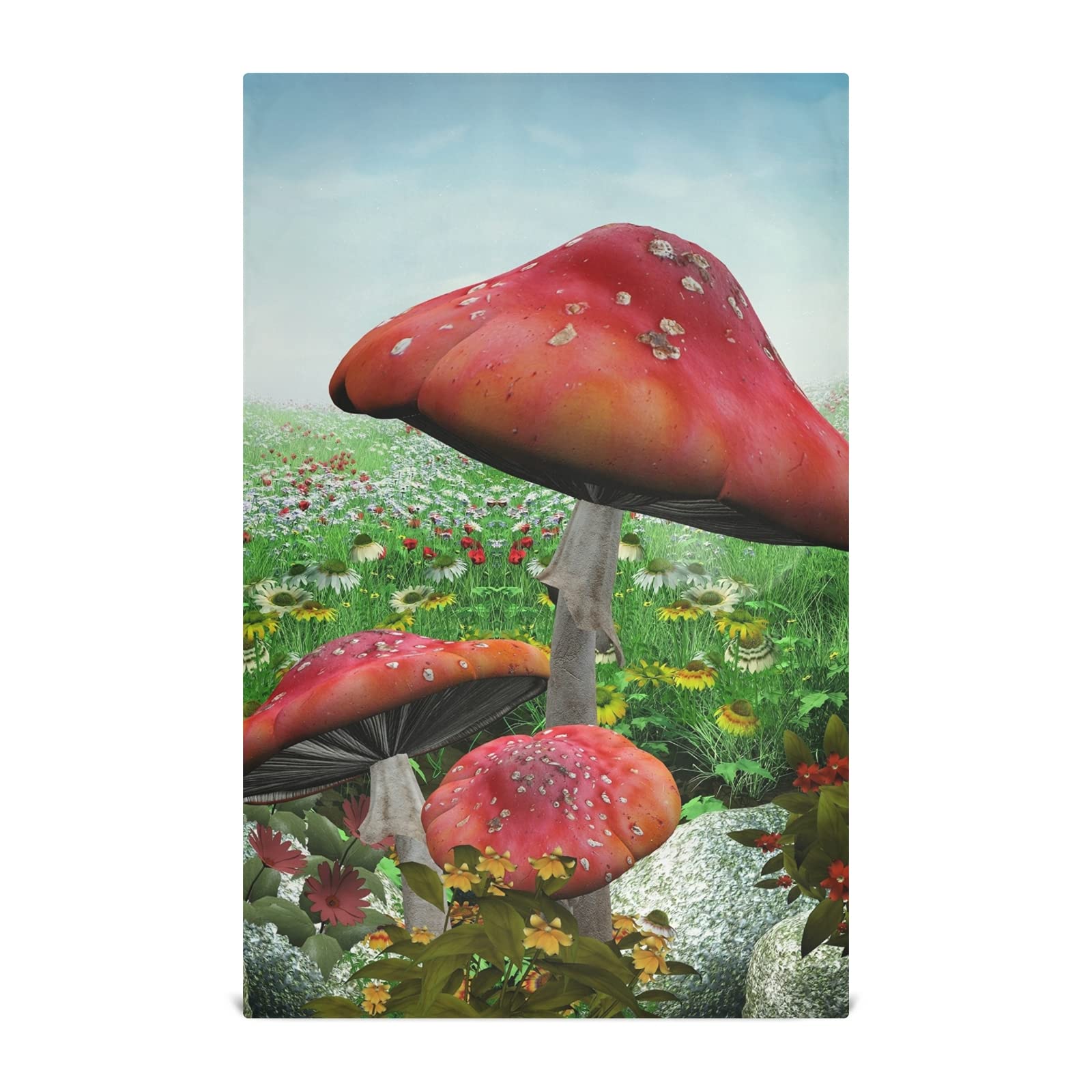 Premium Magic Red Mushroom Kitchen Towels - Super Absorbent & Soft Dishcloths, Hand Towels & Bar Towels (28x18 Inches) - Perfect for Cooking, Cleaning & Decorating Your Kitchen