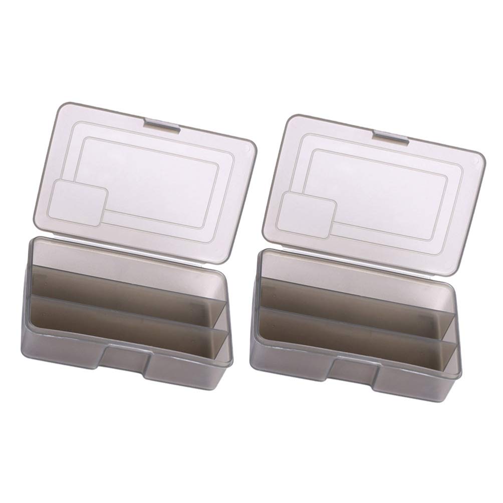 BESPORTBLE 2-Piece Waterproof Fishing Bait Box Set - Plastic Lure Storage Tray with Pulley for Fishing Accessories, Tackle Organization & Outdoor Fishing Gear | Ideal for Freshwater, Saltwater & Ice Fishing