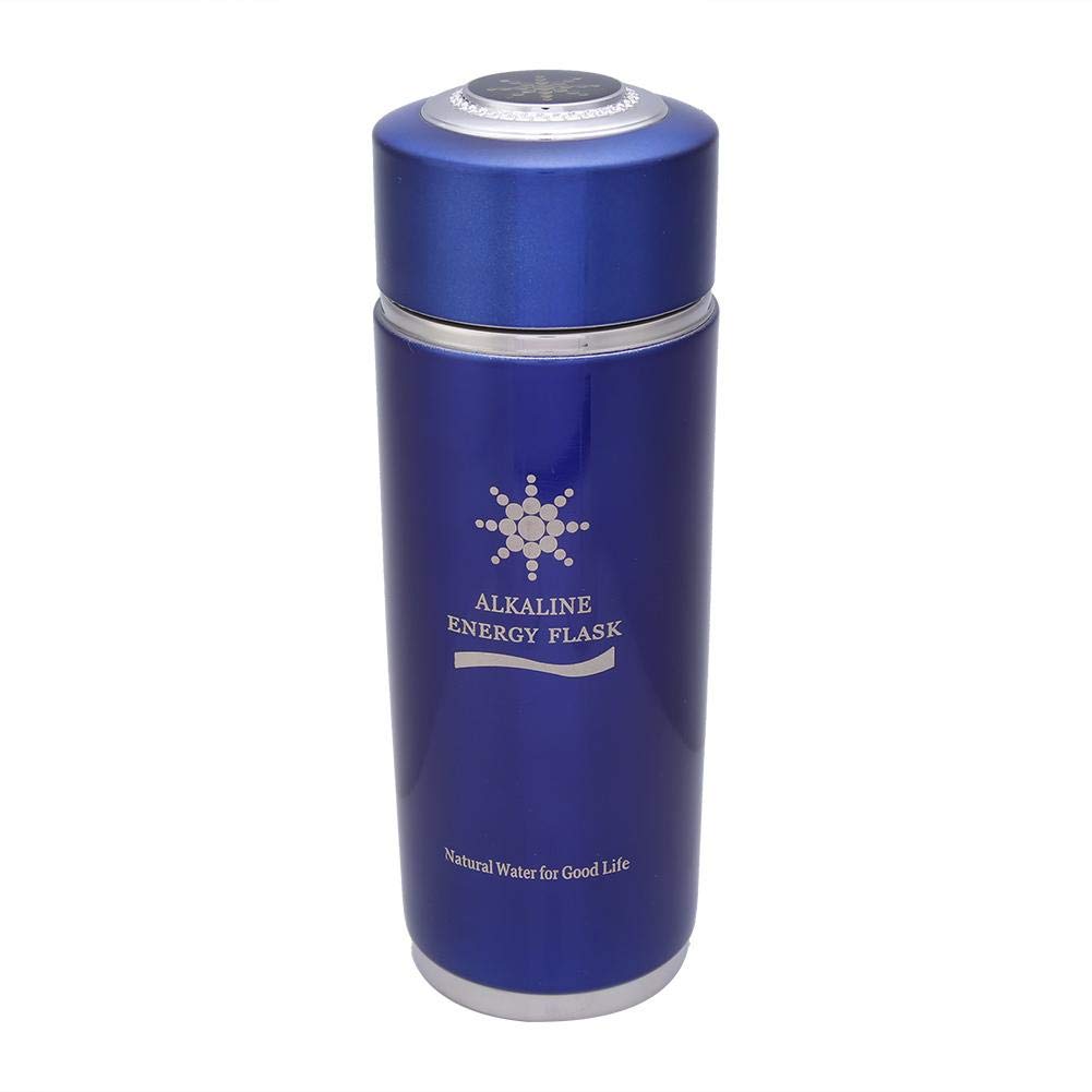 Premium Stainless Steel Nano Alkaline Water Bottle - Portable Flask with Nano Balance Technology for Hydration On The Go (Blue) - Ideal for Gym, Hiking, Travel & Office Use