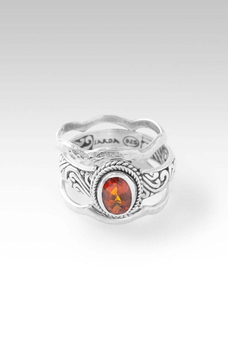 Unstoppable Ring Set of 3 - Autumn's Fire Mystic Topaz Rings | Elegant Jewelry for Women, Gift for Her, Wedding, Anniversary & Special Occasions