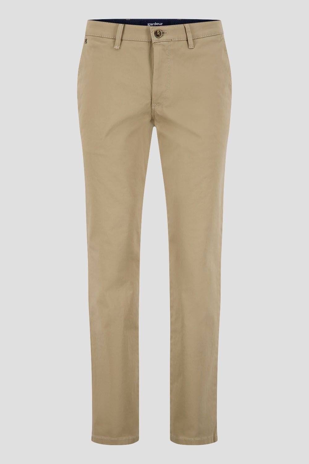 GARDEUR Benito Modern Chino Pants for Men - Slim Fit Stretch Comfort Casual Trousers in Tan | Perfect for Office, Business Casual & Everyday Wear
