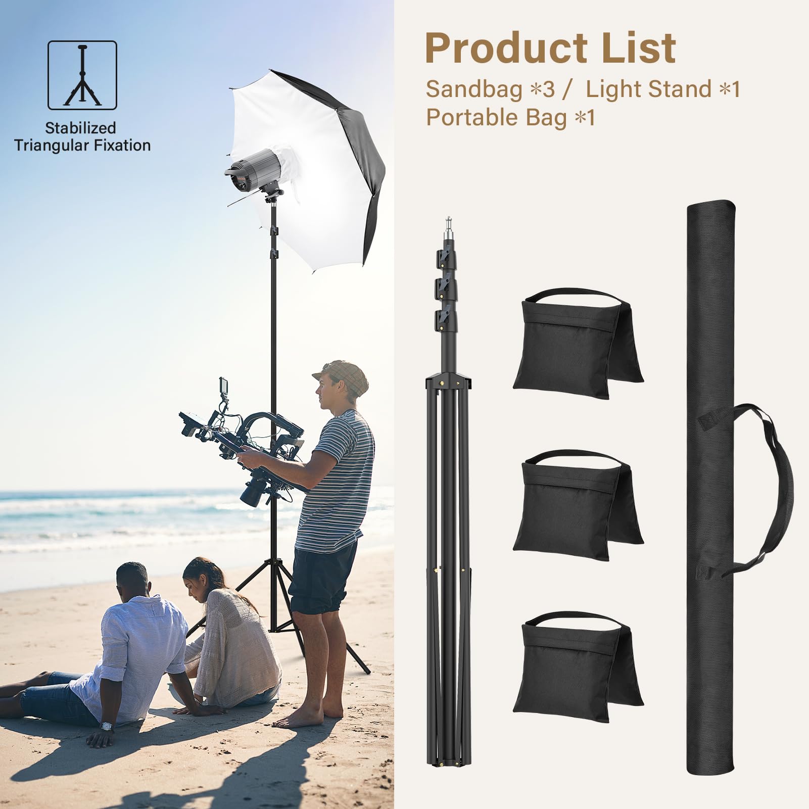 16.4ft Heavy Duty Camera Tripod Stand - 197inch Tall Professional Video Tripod for Sports Photography, Filming & Recording | Perfect for GoPro, DSLR Cameras, Live Streaming & Outdoor Events