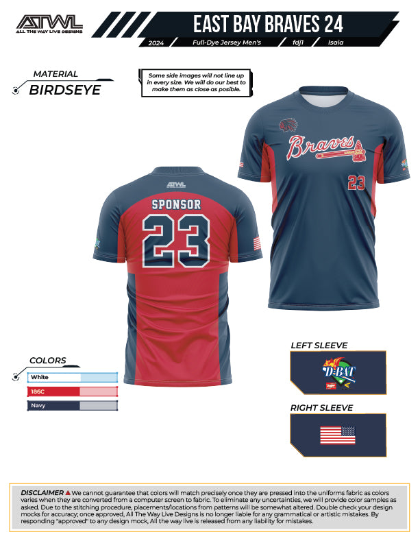 East Bay Spring 2024 Baseball Jerseys - Premium Custom Team Uniforms for Youth & Adult Baseball Leagues | Perfect for Games, Practices & Tournaments