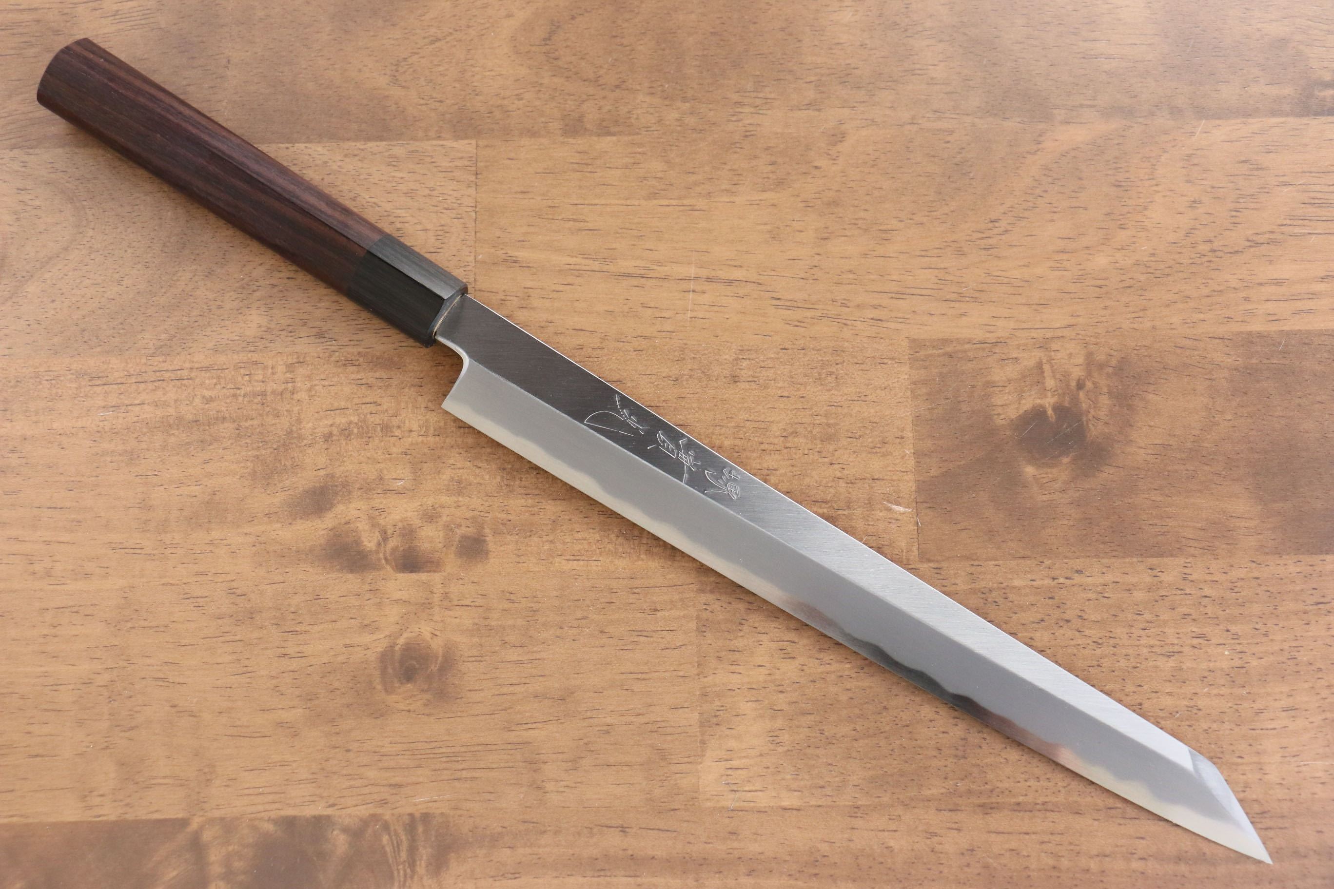 Premium Jikko White Steel No.2 Kiritsuke Yanagiba Knife 270mm with Exquisite Shitan Handle - Perfect for Sushi Chefs & Japanese Cuisine Enthusiasts