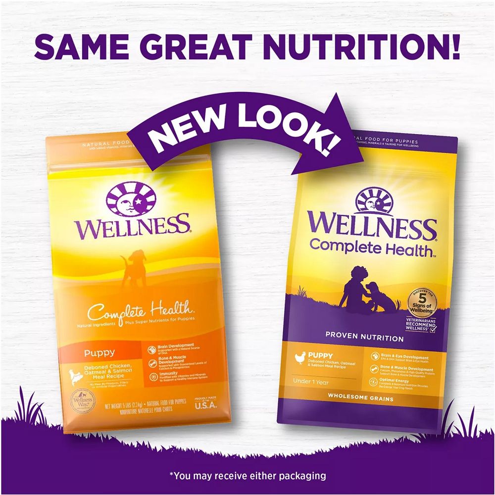 Premium Grain-Free Puppy Dry Food with Chicken & Salmon - Complete Health Nutrition for Growing Dogs - Ideal for Puppies, Small Breeds & Active Dogs