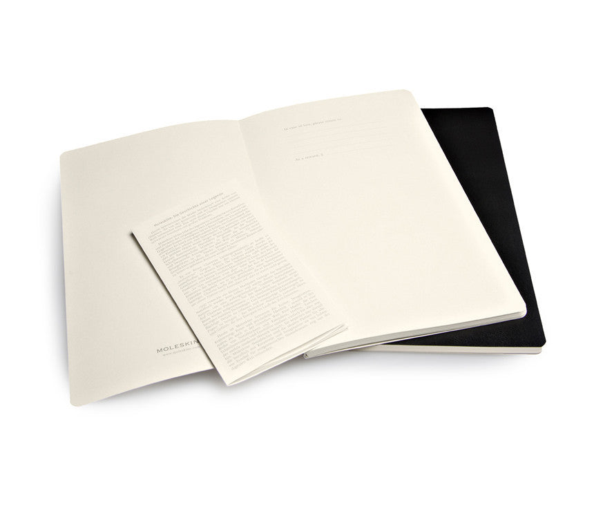 Premium Moleskine Volant Plain Notebook Set of 2 - Large Size (5