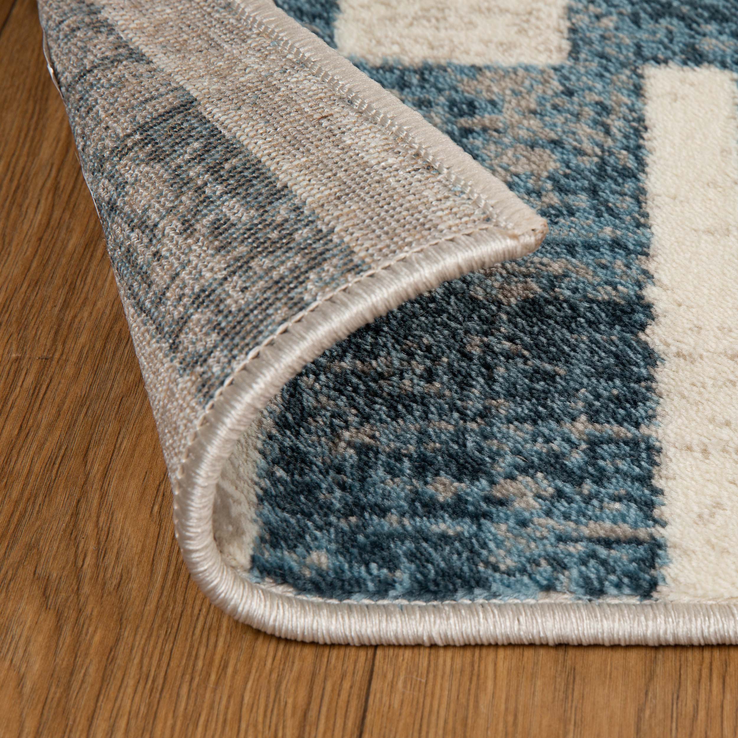 Radko Modern Striped Indoor Area Rug or Runner - Soft Non-Slip Living Room Carpet - Perfect for Bedroom, Hallway & Home Decor