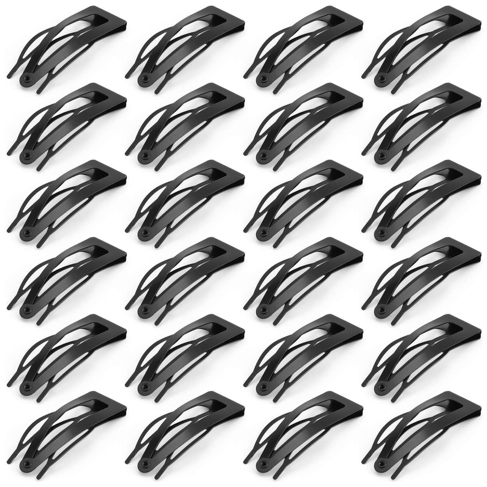 Greoer 20-Piece Metal Snap Hair Clips for Women & Girls - 1.87 Inch Double Grip Hair Barrettes with 3 Comb Teeth - Non-Slip Hair Accessories for Styling, Makeup, Bathing & Salon Use - Perfect for Hairdressing, Beauty Routines & Professional Salon Supplies