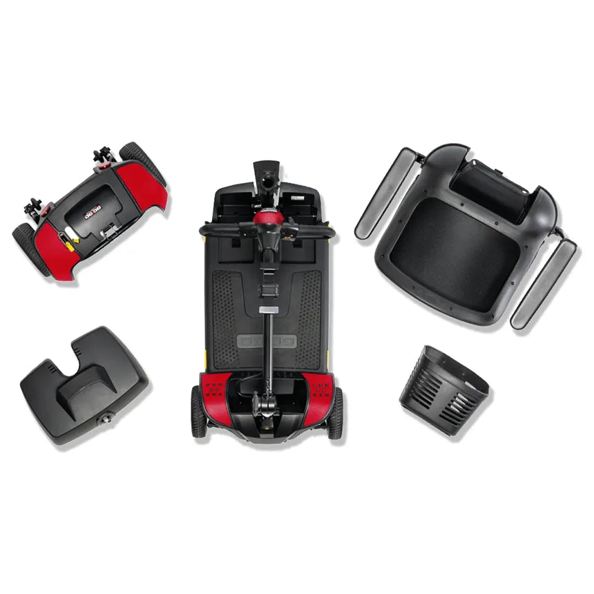 Go Go Elite Traveler 2 Four Wheel Mobility Scooter - Lightweight & Foldable for Seniors & Travel - Perfect for Airports, Shopping Malls & Outdoor Adventures