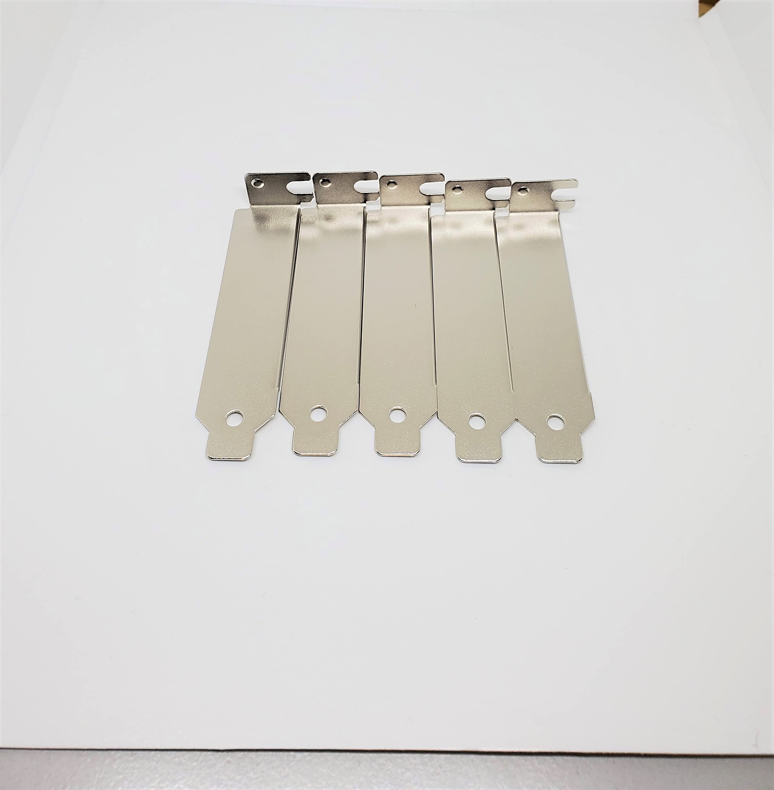 Low Profile PCI Slot Cover Blank Bracket - Stainless Steel PC Computer Back Panel Extension (5-Pack) | Perfect for PC Builds, Server Racks & Computer Case Modifications