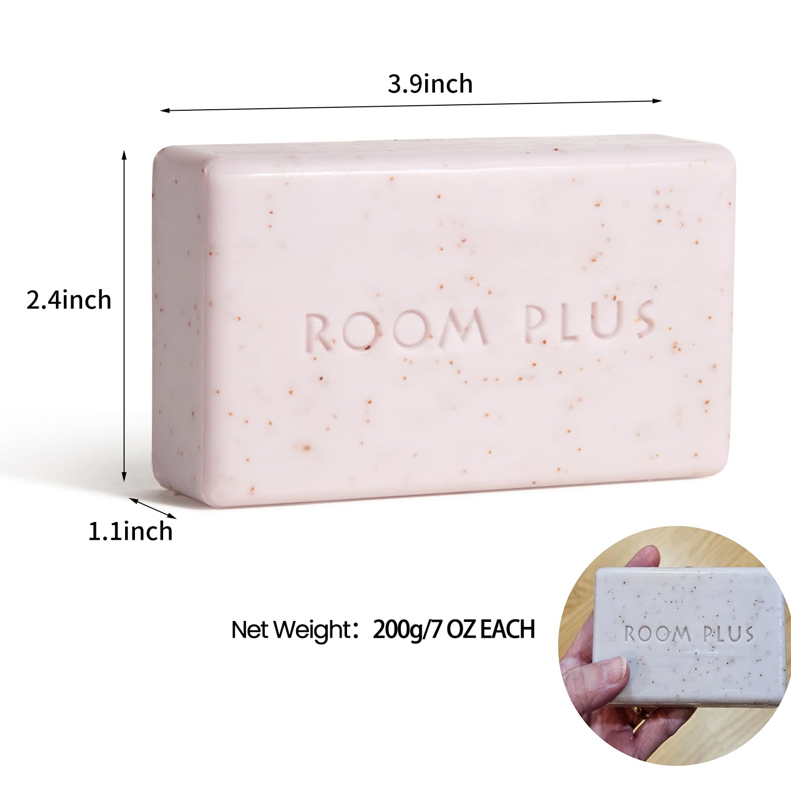 YESUN Dual Pack Floral Botanical Soap Set - Luxury Exfoliating & Nourishing Triple-Milled Bar Soap for Sensitive Skin, Natural Handmade Bath Soap (14oz, White Gold) - Perfect for Spa Day, Gift Giving & Luxury Bathroom Experience