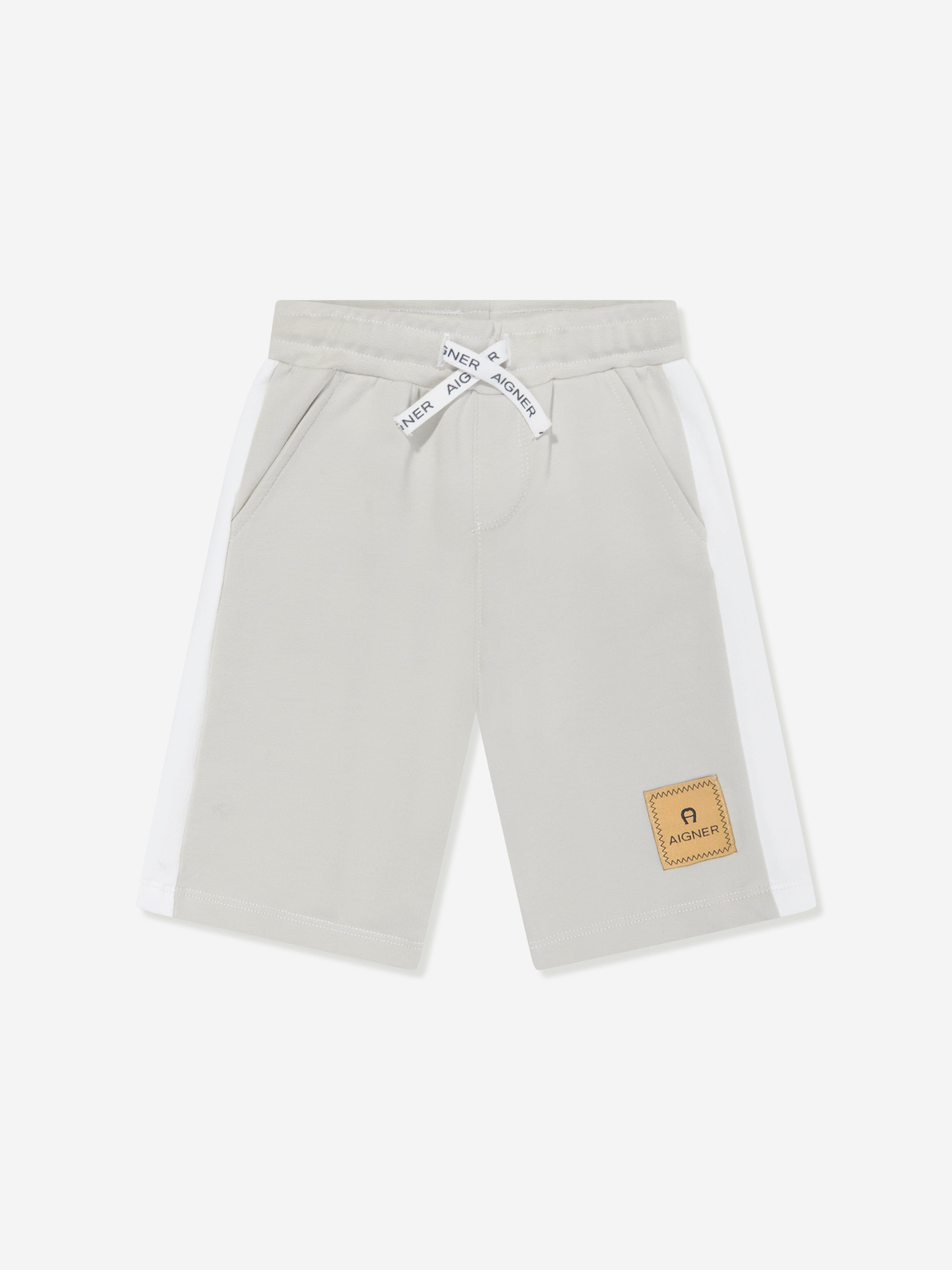 Aigner Baby Boys' Grey Logo Bermuda Shorts - Comfortable & Stylish Casual Shorts for Toddlers - Perfect for Playtime, Summer Outings & Everyday Wear