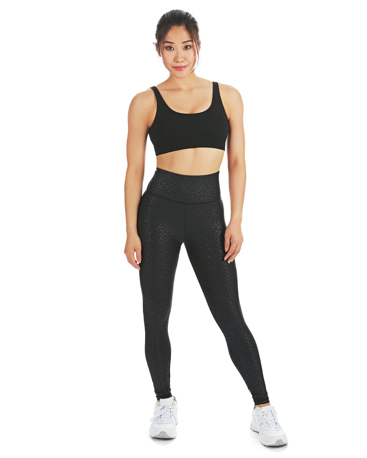 MeMoi Wellfit Women's High-Waist Leopard Print Scrunch Butt Workout Leggings - Yoga, Running & Gym Fitness Activewear