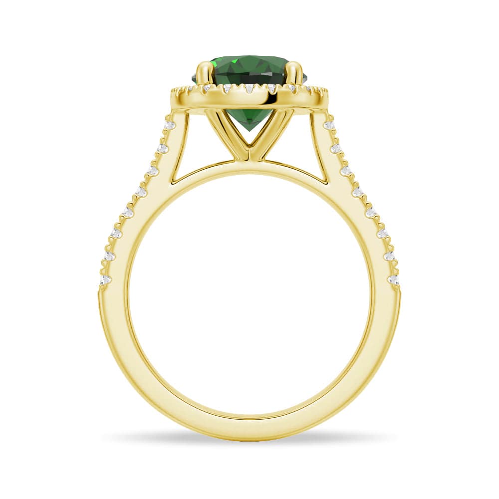 2 Carat Oval Emerald Halo Engagement Ring - Vintage Inspired Wedding Band for Women - Perfect for Proposals, Anniversaries & Special Occasions