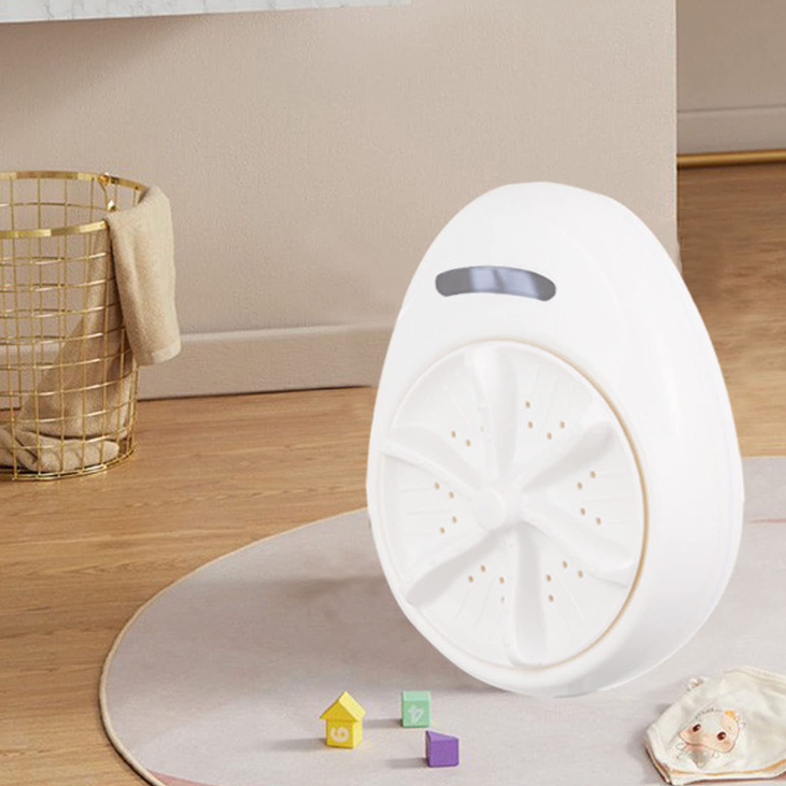 Mini Washing Machine Portable - 120W 100-240V 50/60Hz ABS 3-in-1 Ultrasonic Turbine Washer with US Plug | Compact Laundry Solution for Travel, Business Trips, College Dorms & Small Apartments | Perfect for Clothes, Underwear & Light Fabrics