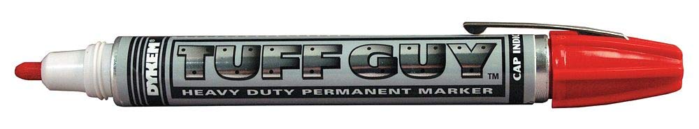 DYKEM Tuff Guy Permanent Markers - Industrial Strength, Quick-Dry, Waterproof Ink for Metal, Wood & Plastic - Ideal for Construction, Warehouse & DIY Projects