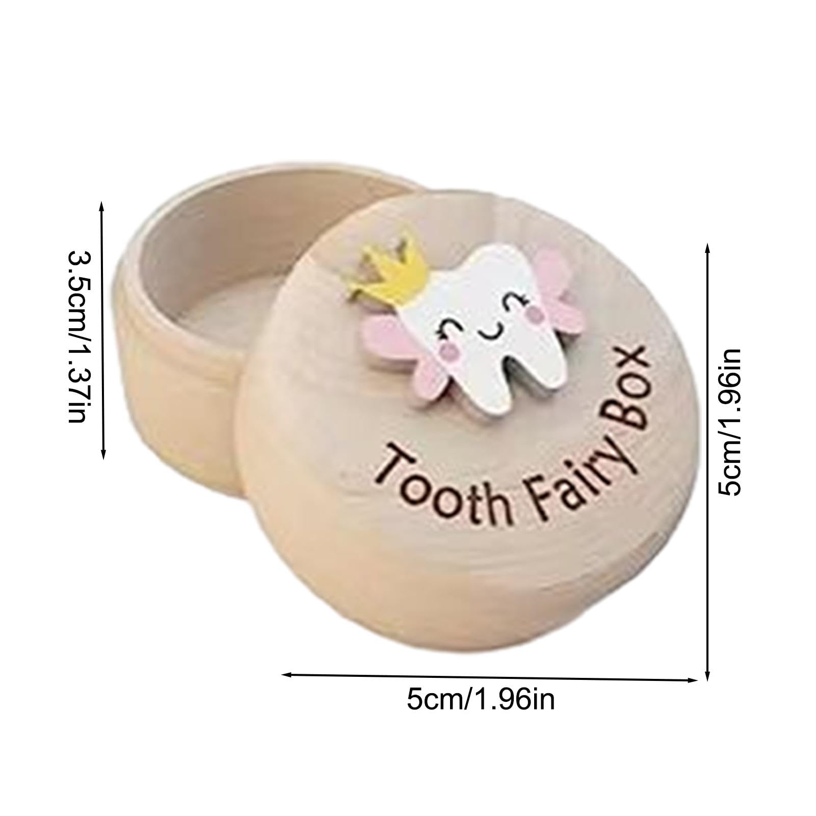 Wooden Tooth Fairy Box for Kids - Handcrafted Keepsake Organizer for Baby Teeth | Cute Carved Wooden Storage Box | Perfect Tooth Fairy Gift for Baby Showers & Birthdays | Gender-Neutral Teeth Container for Boys & Girls | Ideal for First Tooth Celebrations & Childhood Memories