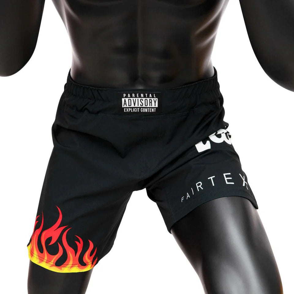 Fairtex Burn Fight Shorts - Premium Muay Thai & MMA Training Shorts for Men & Women - Lightweight, Breathable & Durable - Ideal for Boxing, Kickboxing & Martial Arts Training