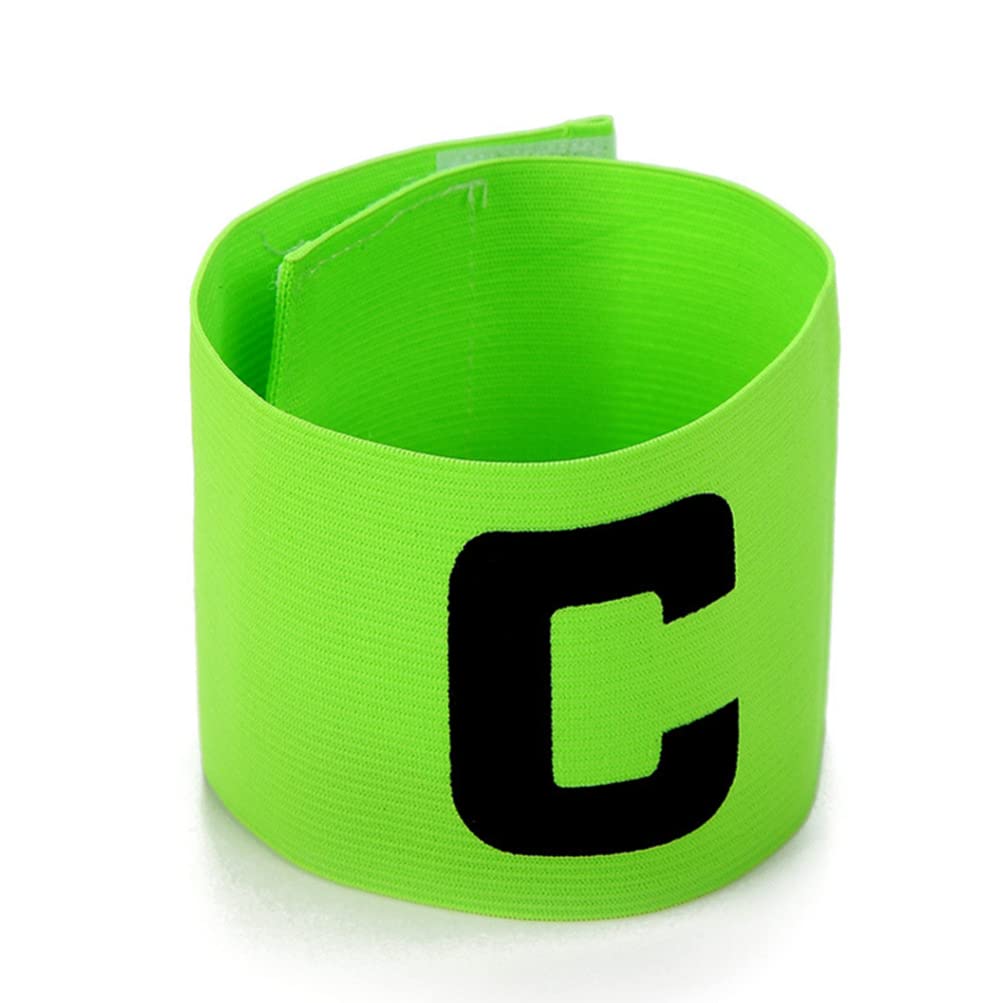 BESPORTBLE Adjustable Basketball & Soccer Captain Armbands - 4 Pack Elastic Sports Wristbands for Kids, Youth & Adults - Black & Yellow Exercise Accessories for Training, Games & Team Sports