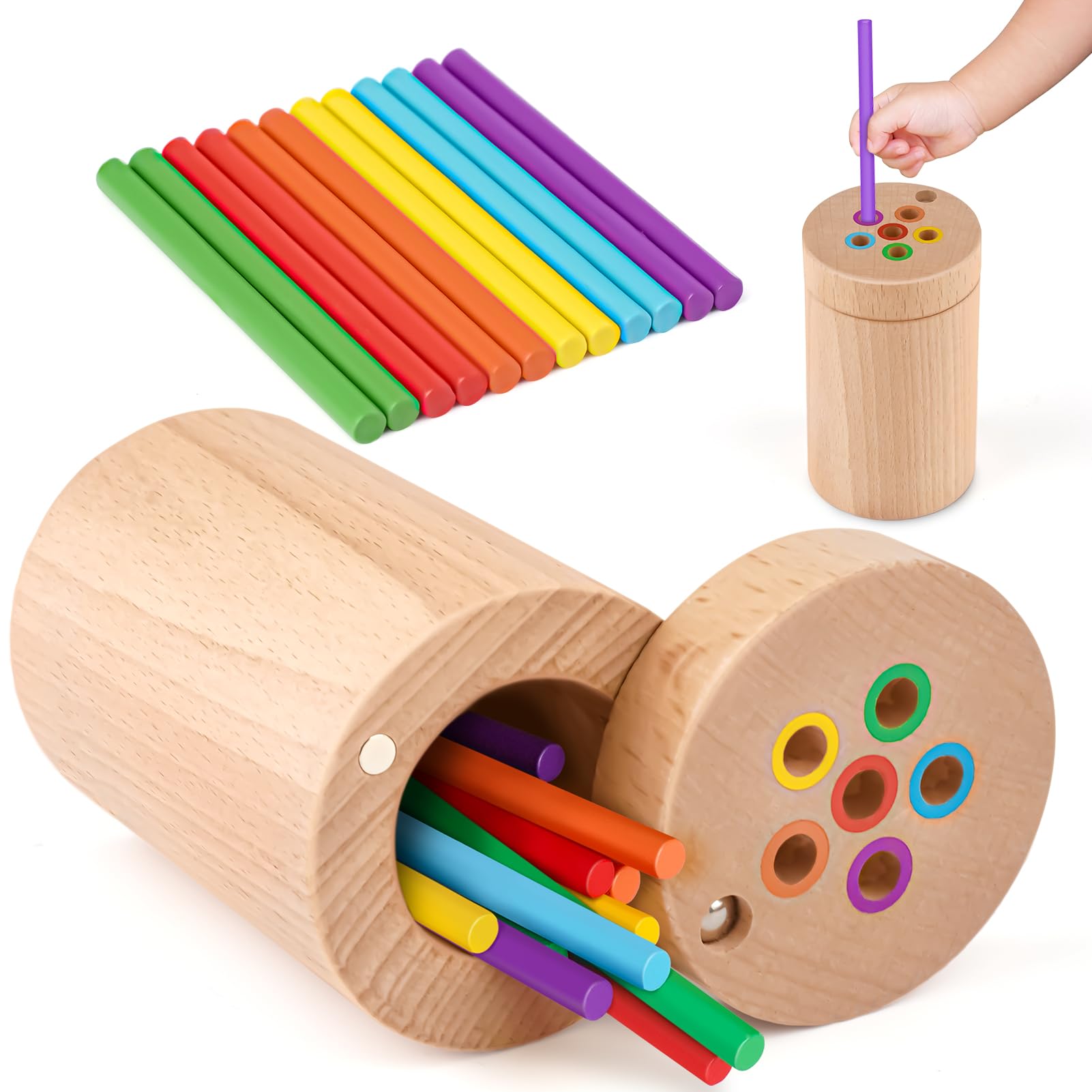 Vanplay Montessori Toys for 2-3 Year Olds - Wooden Color Matching & Fine Motor Skills Educational Toys for Toddlers | Preschool Learning Activities, Daycare & Homeschool Supplies