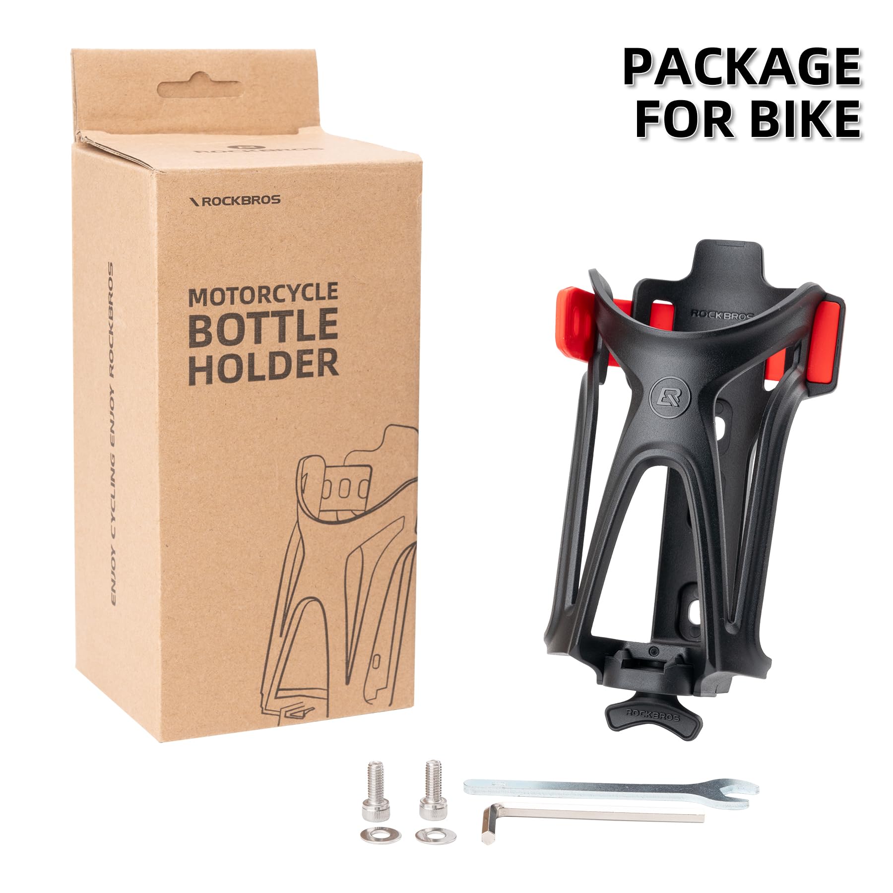 ROCKBROS Adjustable Bike Water Bottle Cage Holder - Universal Fit for 2.3-3