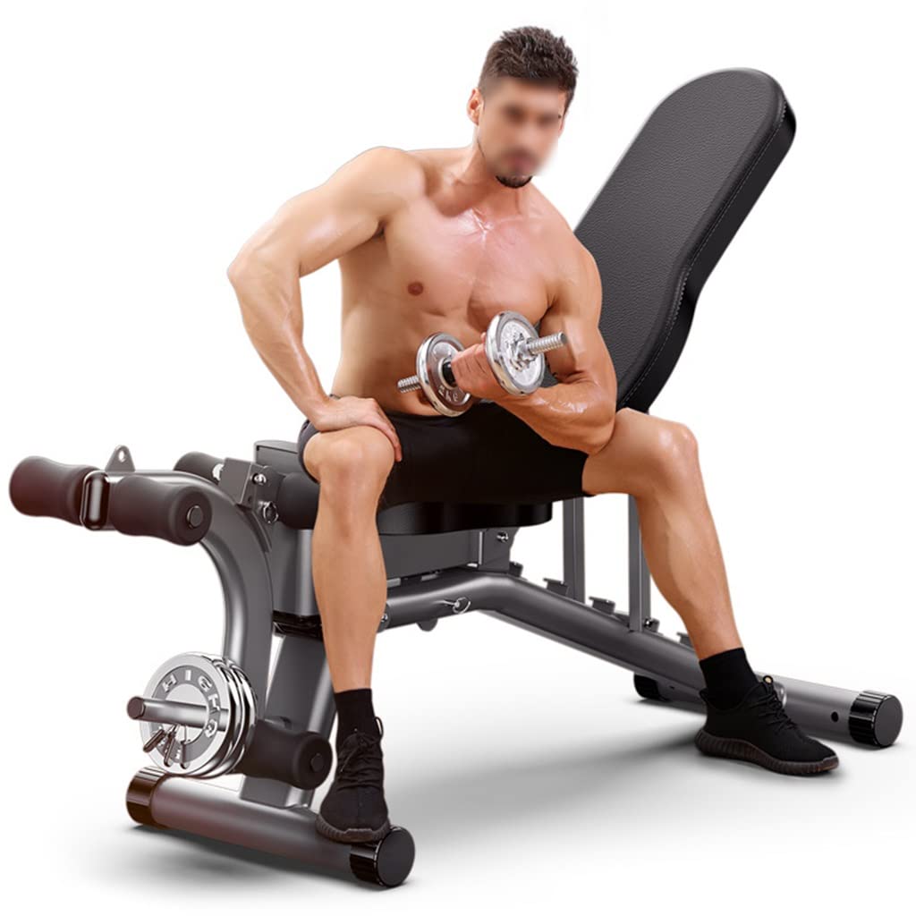 Adjustable Weight Bench for Home Gym - 6-Speed Multifunctional Folding Bench Press Stool (330 lbs Capacity) - Perfect for Strength Training, Sit-Ups & Ab Workouts