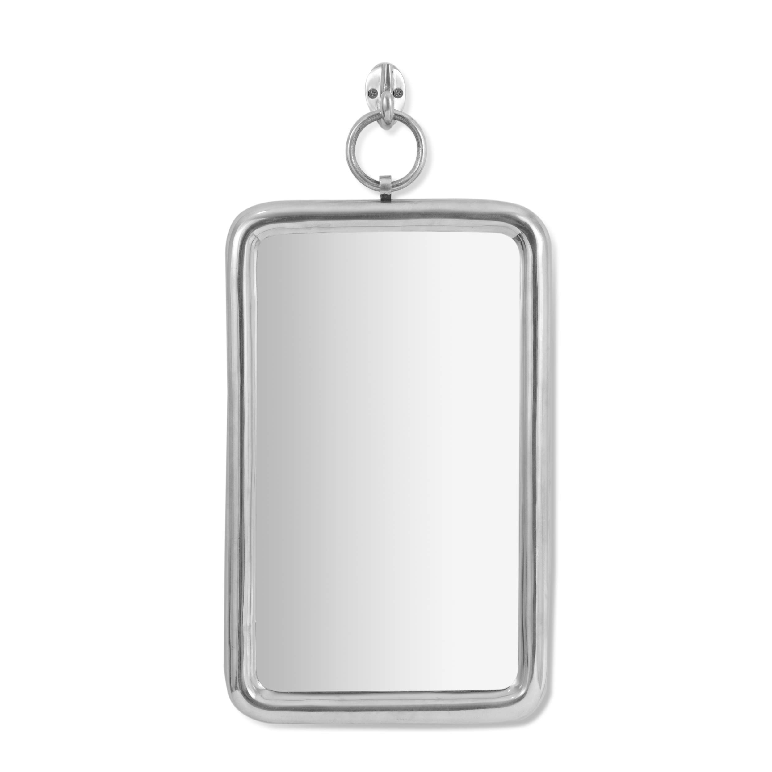 Christopher Knight Home Zoar Wall Mirror - Silver Finish, Modern Decorative Mirror for Living Room, Bedroom, or Entryway - Perfect for Home Decor and Interior Design