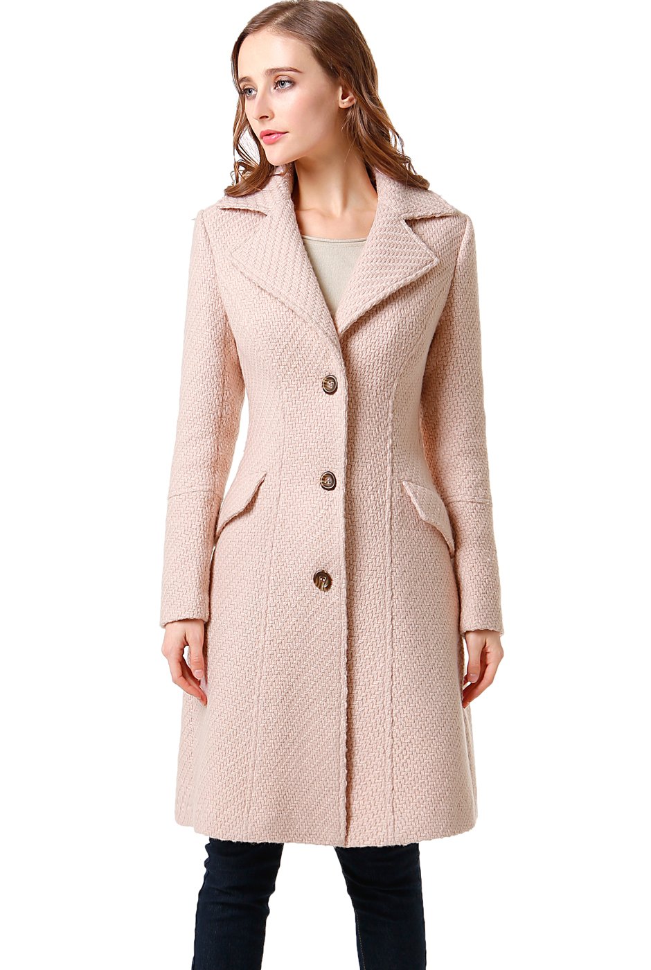 BGSD Women's Winter Wool Walking Coat - Warm & Stylish Outerwear for Hiking, Travel & Everyday Wear